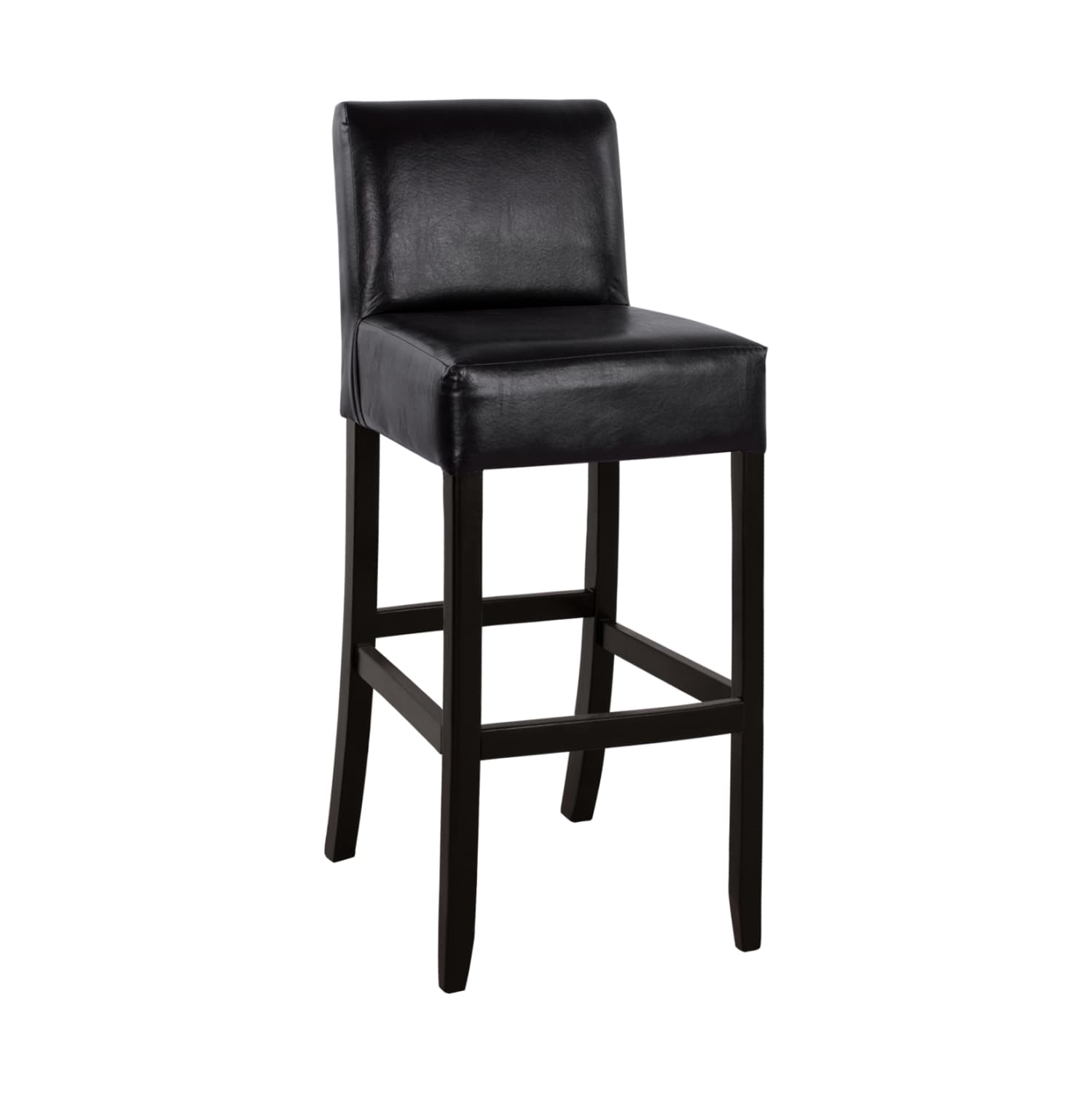 Табуре од храст со наслон и PVC Кафеава Rodos Wenge 44x52,5x111 cm