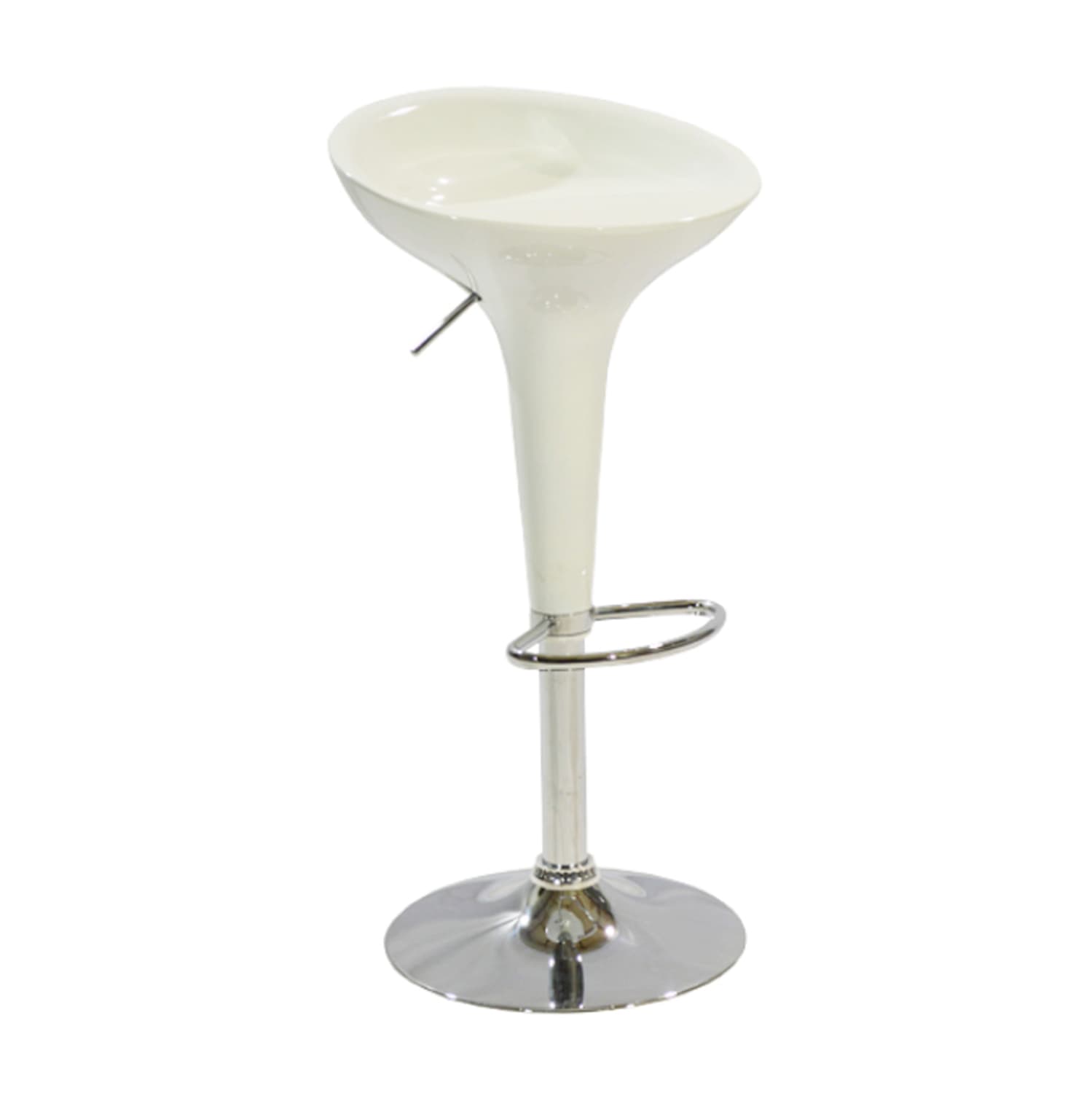 Bar Stool Daisy Gas Lift in white color 44x38x78cm