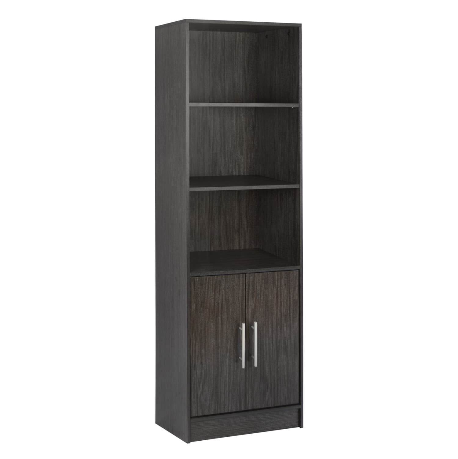Полица за книги од меламин ENSLEY Зебрано 60x30x180