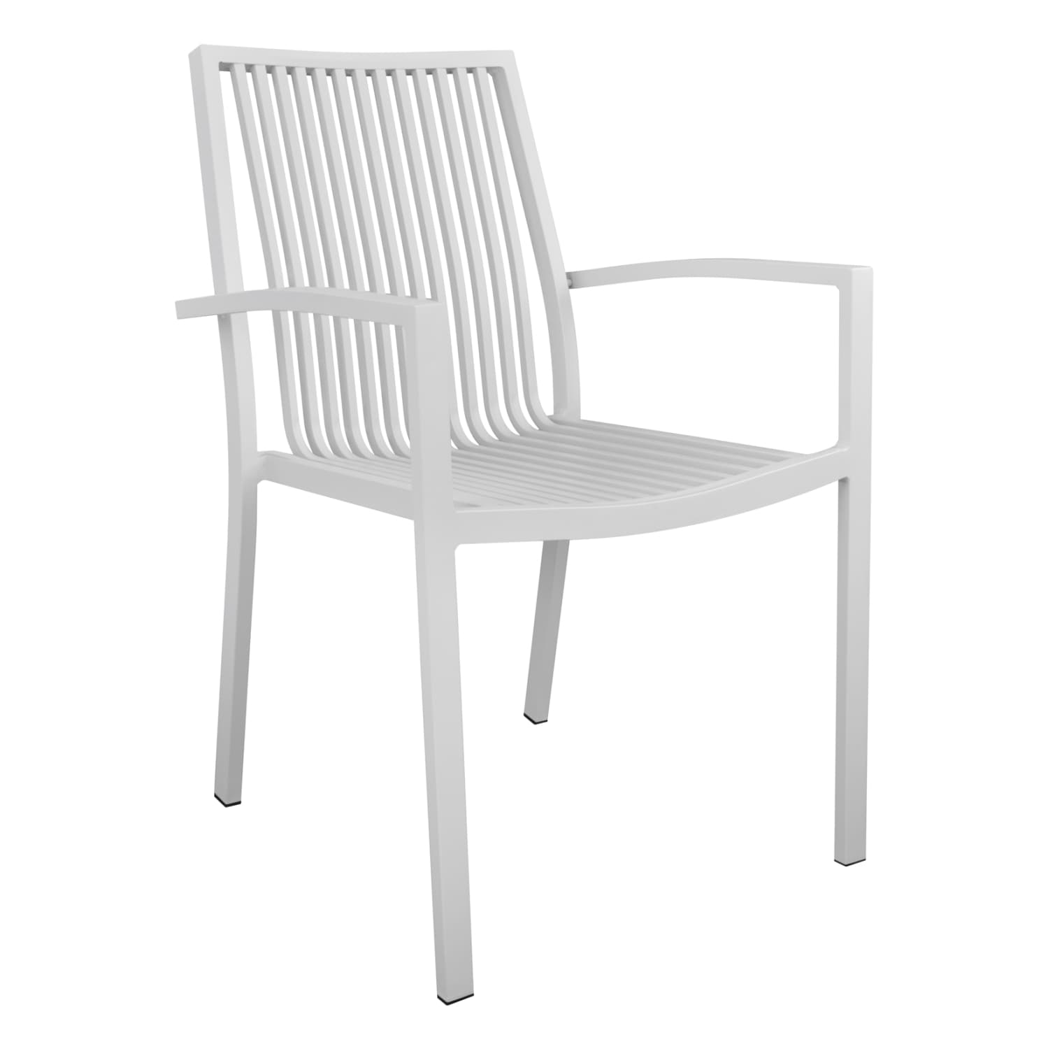 СТОЛИЦА ЗА ЈАДЕЊЕ BRONCA БЕЛА АЛУМИНИУМ 54,2x59x83,5Hcm.