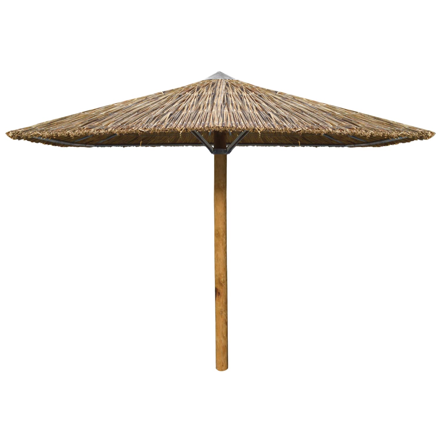 Straw Umbrella 2.5x2.5 with pine pole