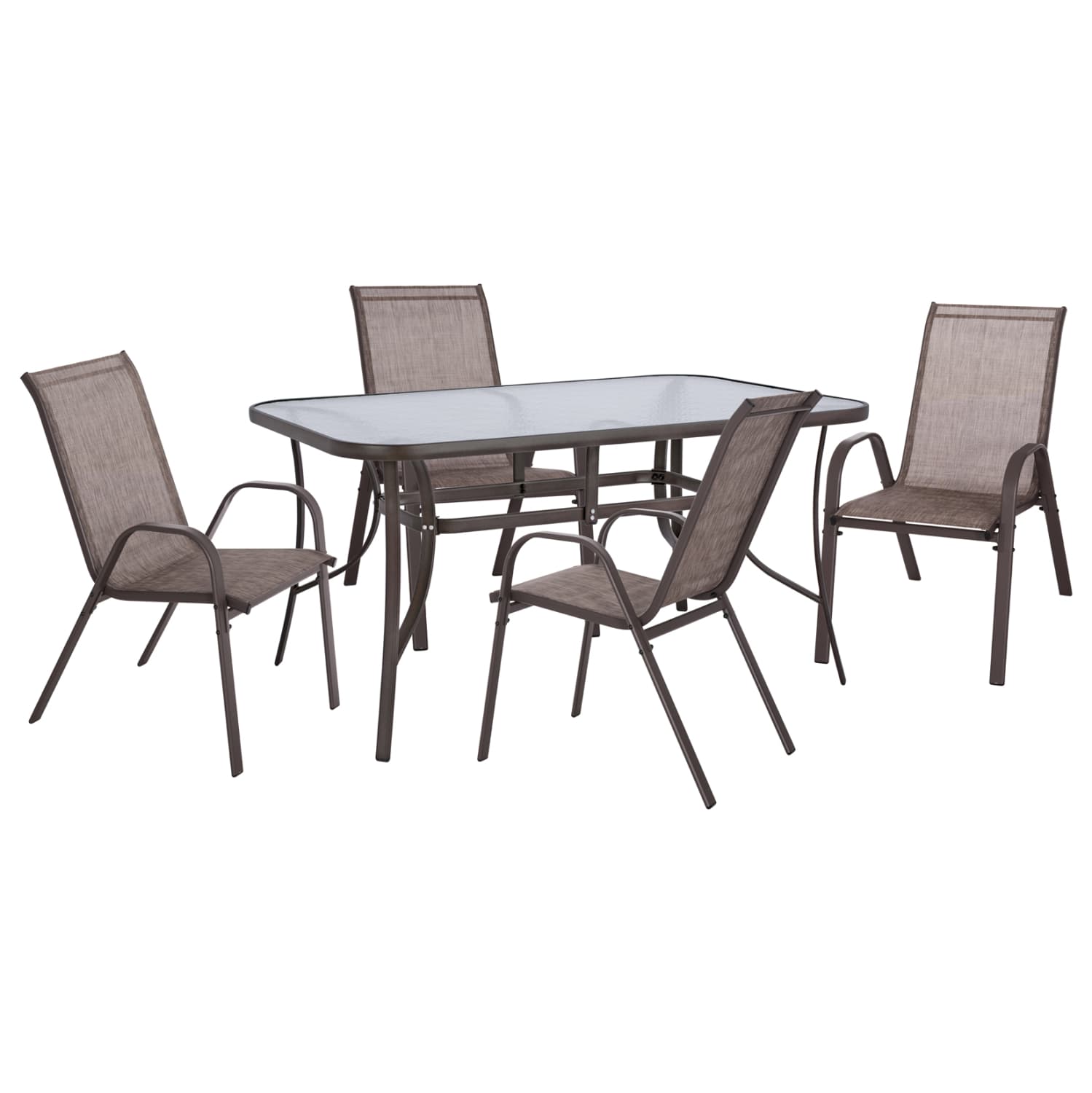 Set Dining Table 5 pieces with metallic frame Table & Chairs
