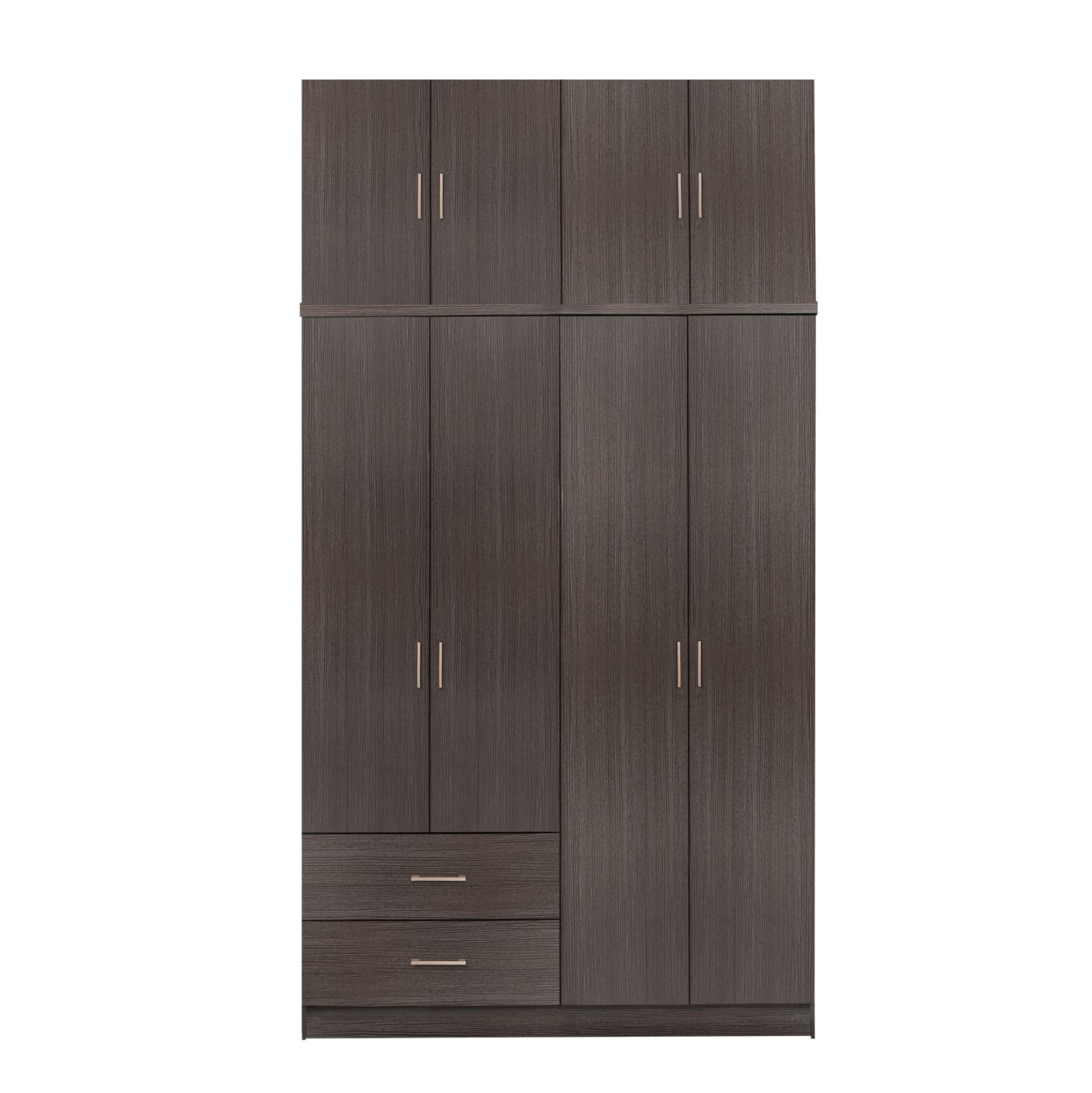 Гардеробер 4 врати со таван и 2 фиоки zebrano 120x42x241