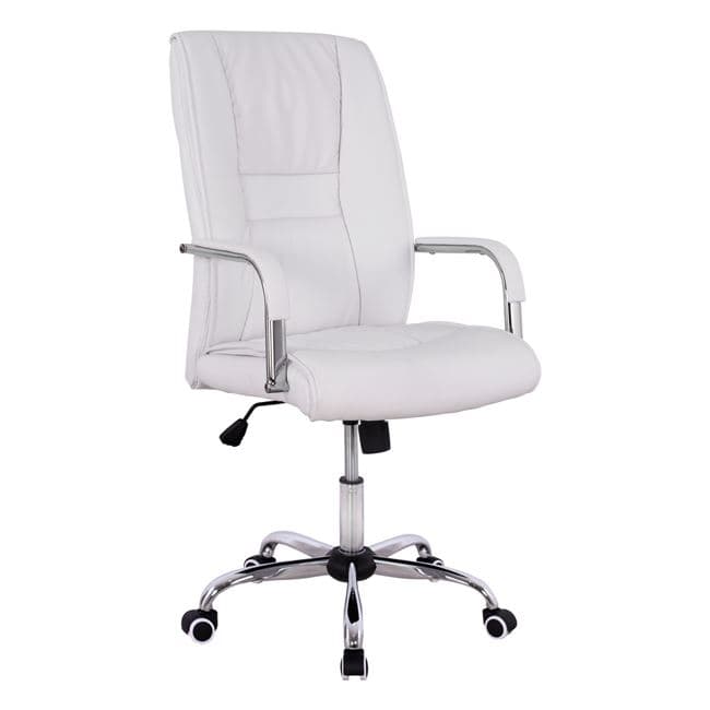 MANAGER'S OFFICE CHAIR ANGEE PU IN WHITE COLOR 58,5x70x120Hcm