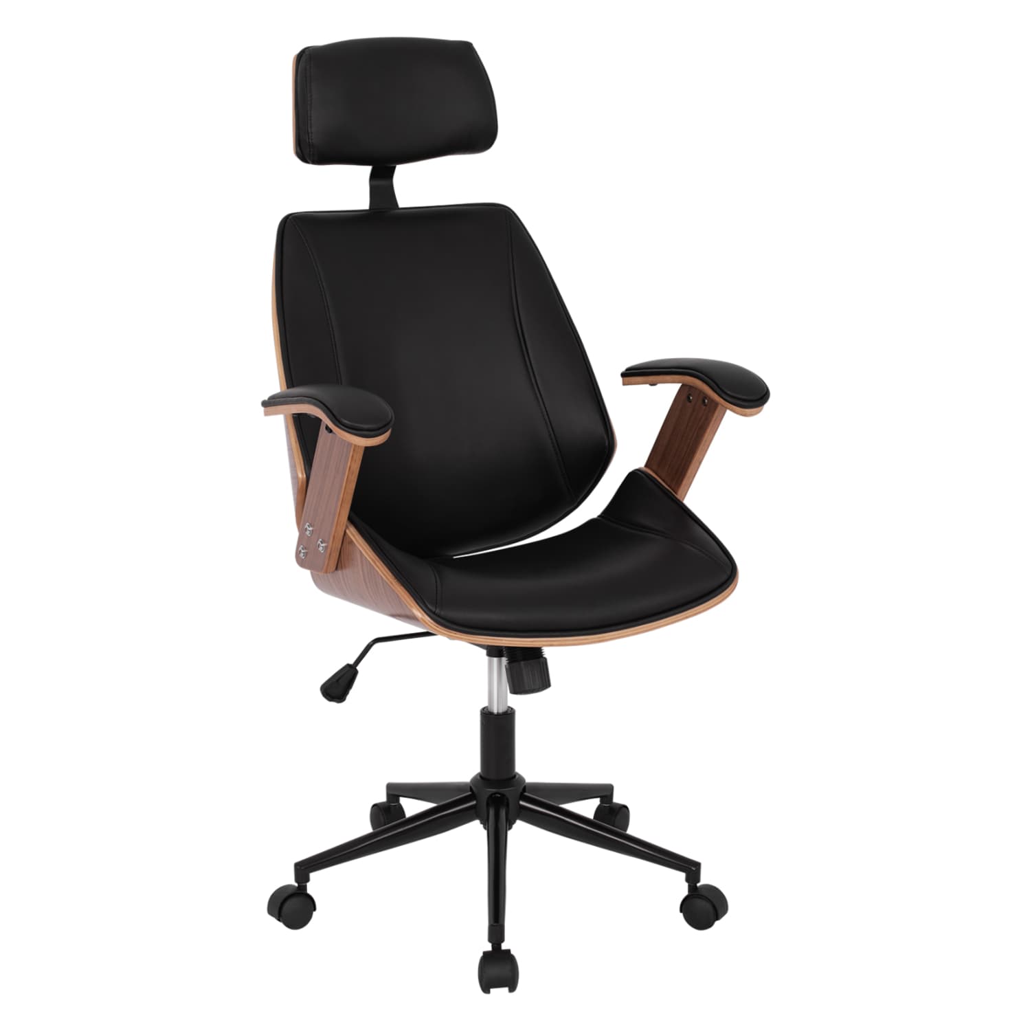 Manager's office chair Superior Pro walnut color-black 63x67x123 cm