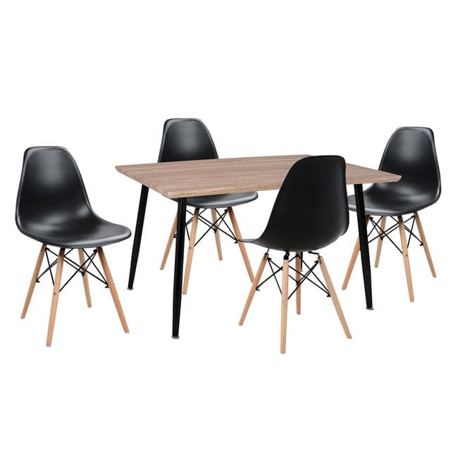 Set Dining Table 5 pieces Table & Chairs Twist 120x70x76,5 cm