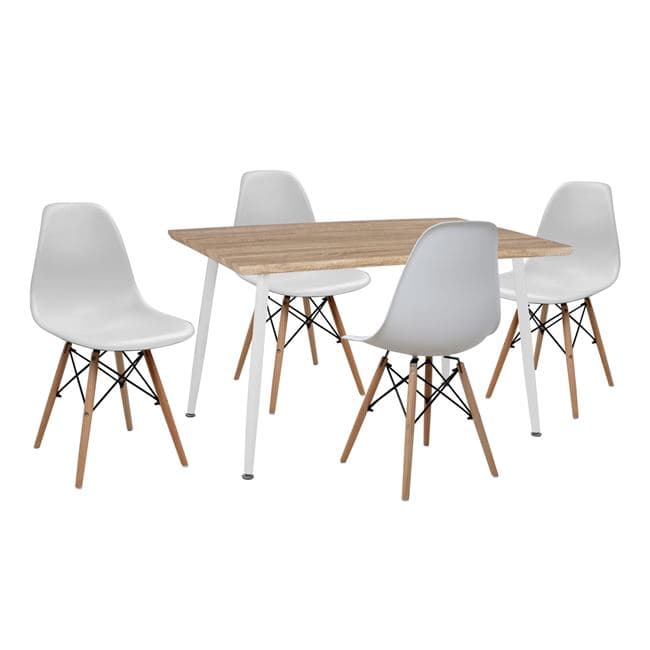Set Dining Table 5 pieces Table 120x70x76,5 cm & Chairs Twist