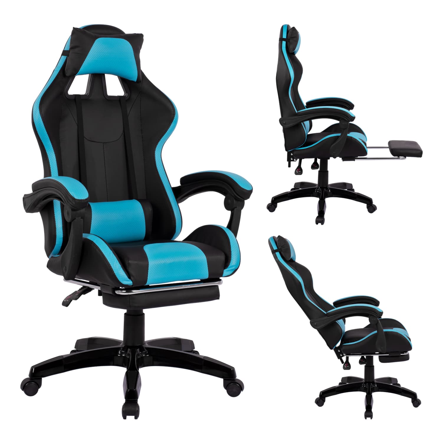 Office Chair Light Blue colour 68x66-100x122 cm