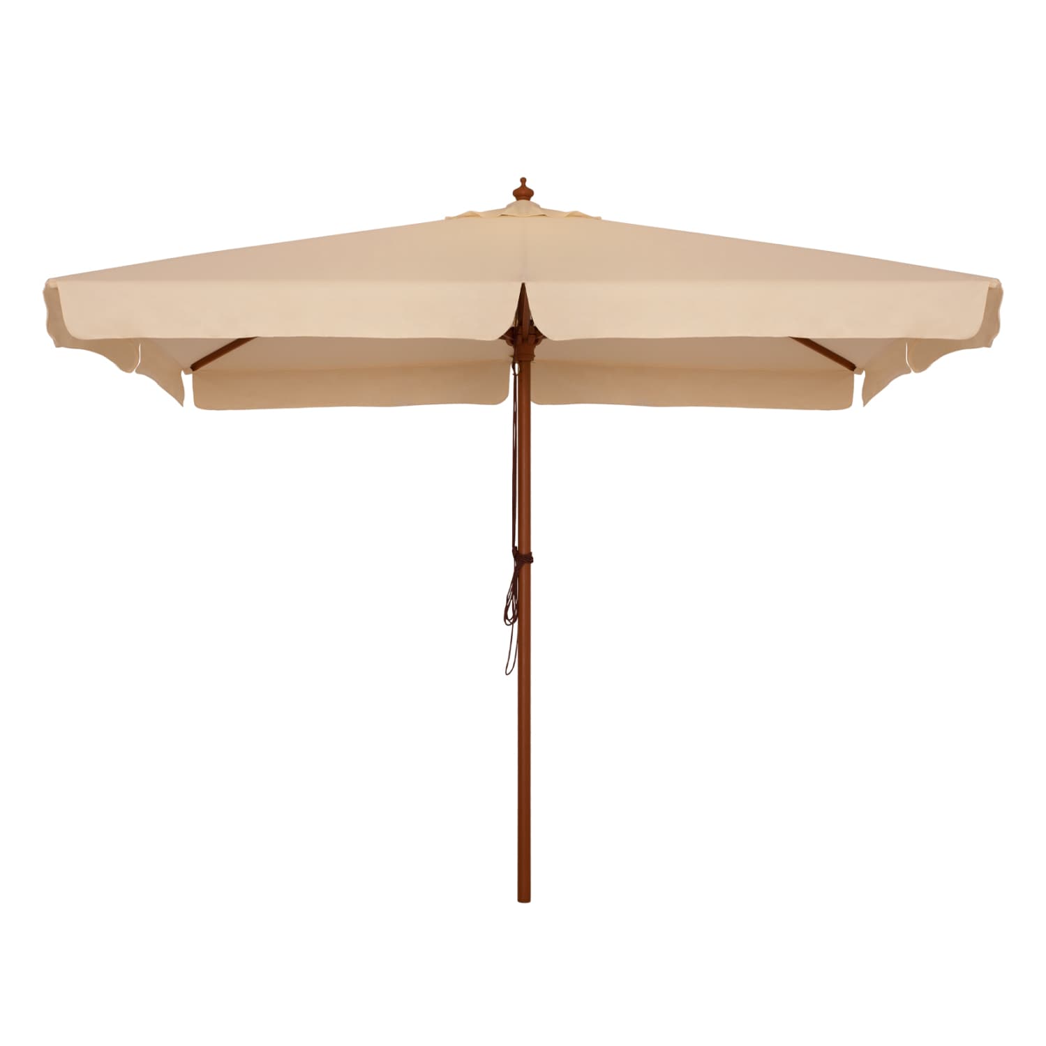 Professional umbrella 3x3m with wooden frame Beige