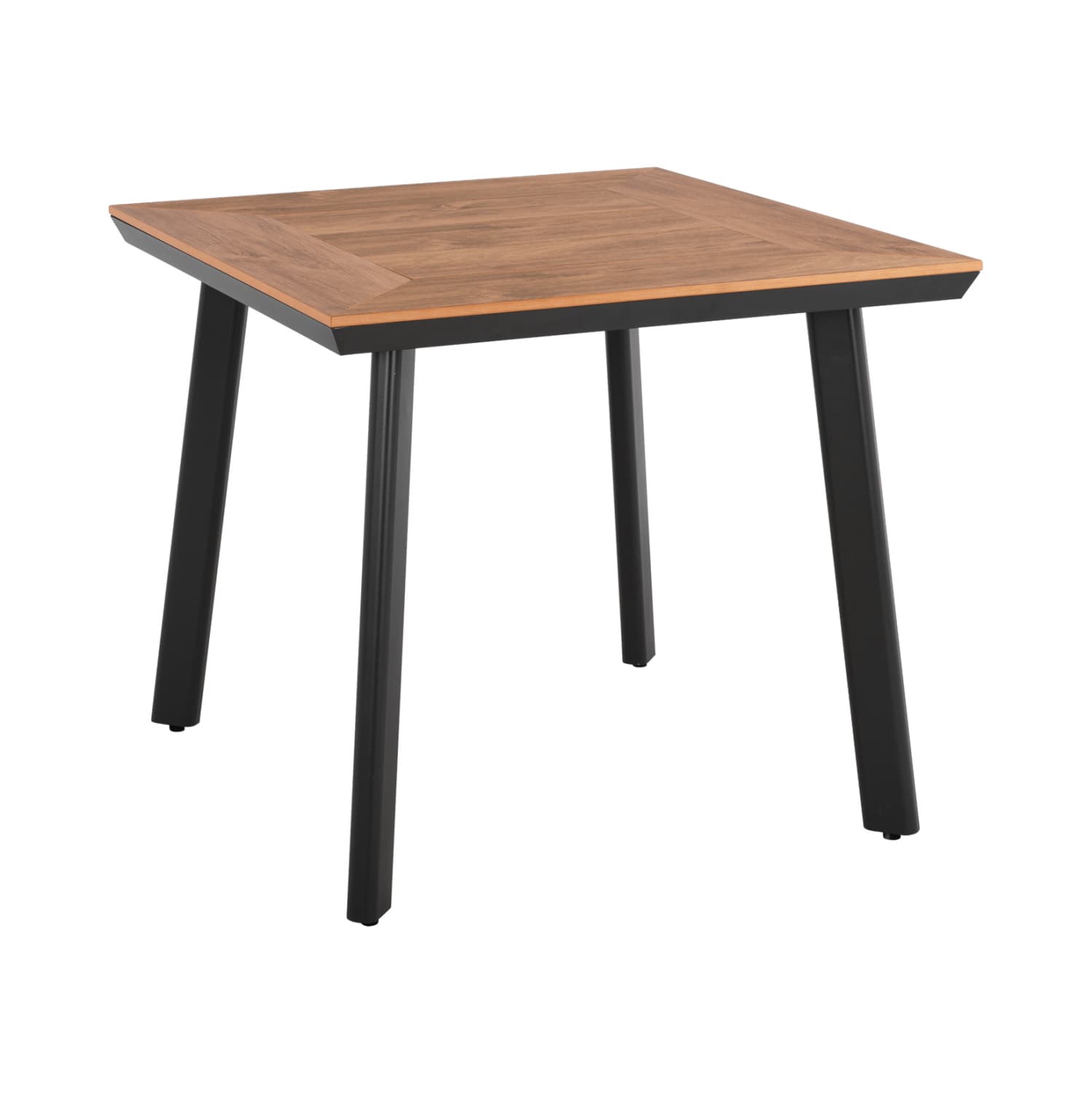 ALUMINUM DINING TABLE SQUARE TABER DARK GREY WITH POLYWOOD TOP 80x80x73Hcm.
