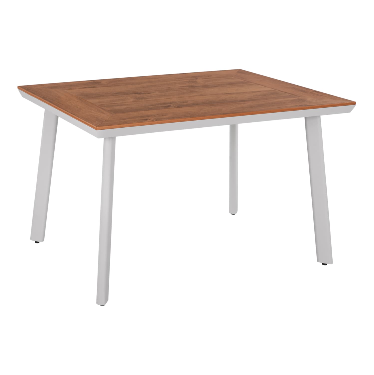 ALUMINUM DINING TABLE TABER WHITE WITH POLYWOOD TOP 120x80x72.5Hcm.