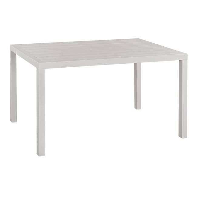ALUMINUM DINING TABLE SAHIRA WHITE 140Χ80X75.5Hcm.
