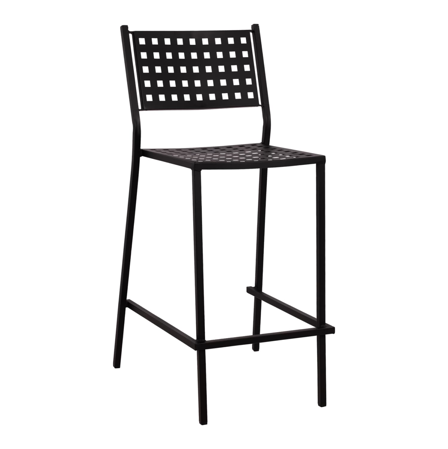 Stool bar Olympias Metallic Black color 47x58x111cm