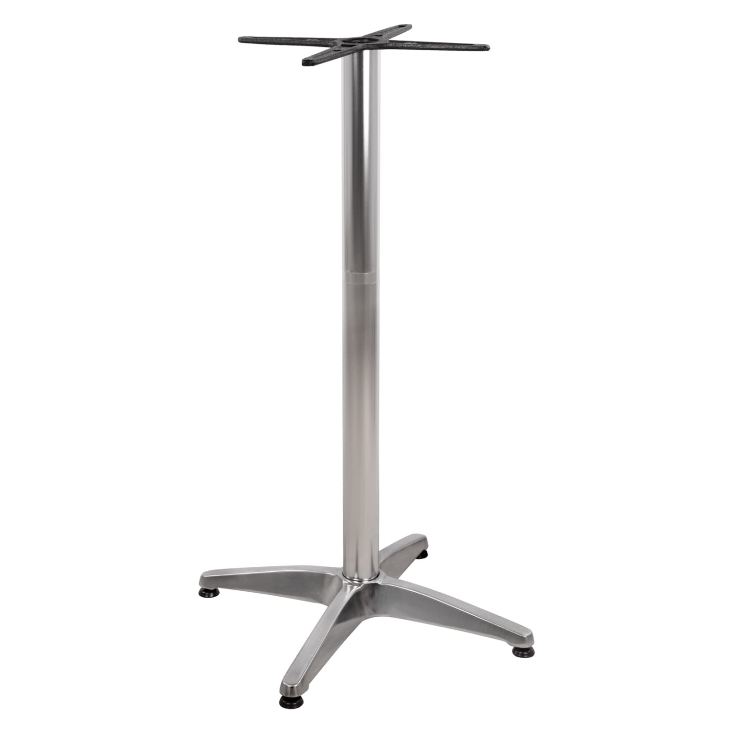 Bar Base Aluminum 66x66x109cm with cross 44x44cm Chromed