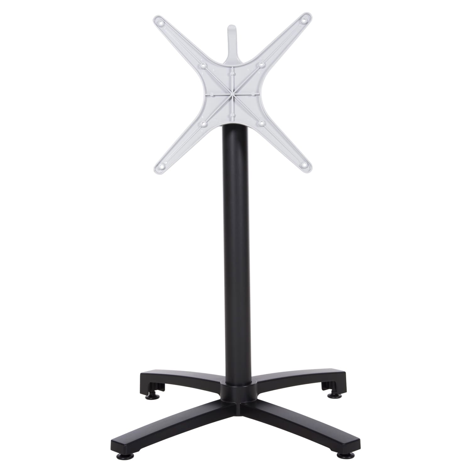Aluminum base Folding black matte 69x69x73 with cross 48x48