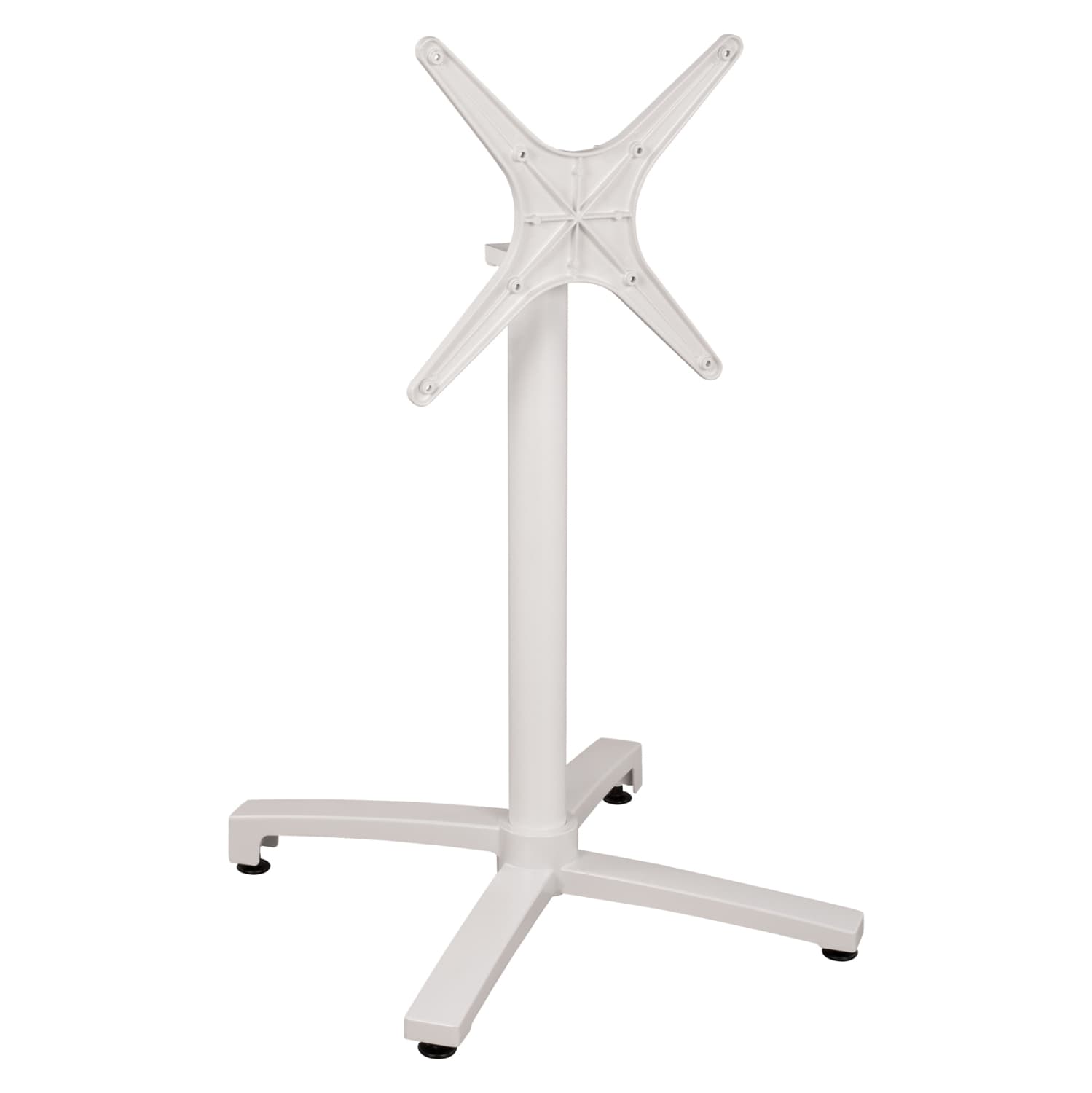 Aluminum Base Folding White matte 69x69x73cm with cross