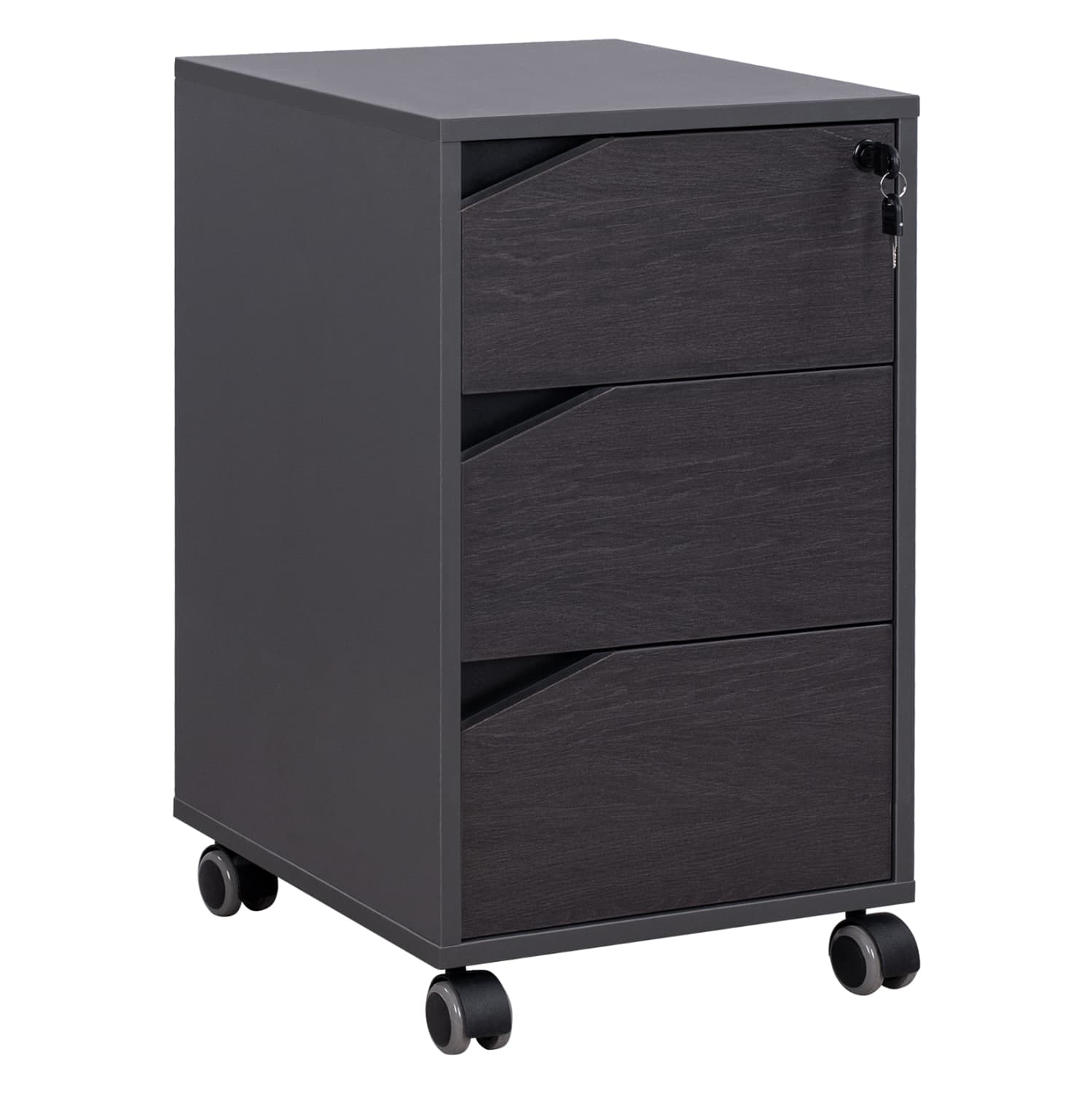 Professional Office Drawer with wheels Rosewood - 40x42x60Ηcm
