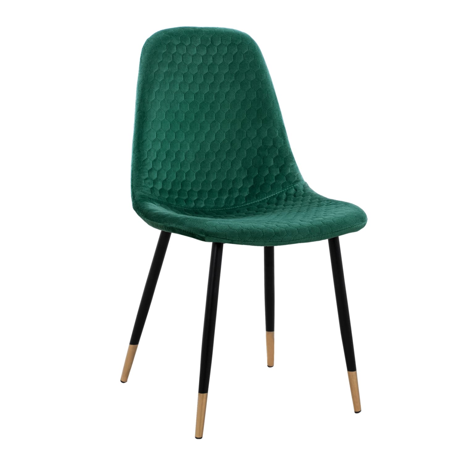 Стол Lucille од Велур Cyppress Green боја со металична рамка 45x56x81cm