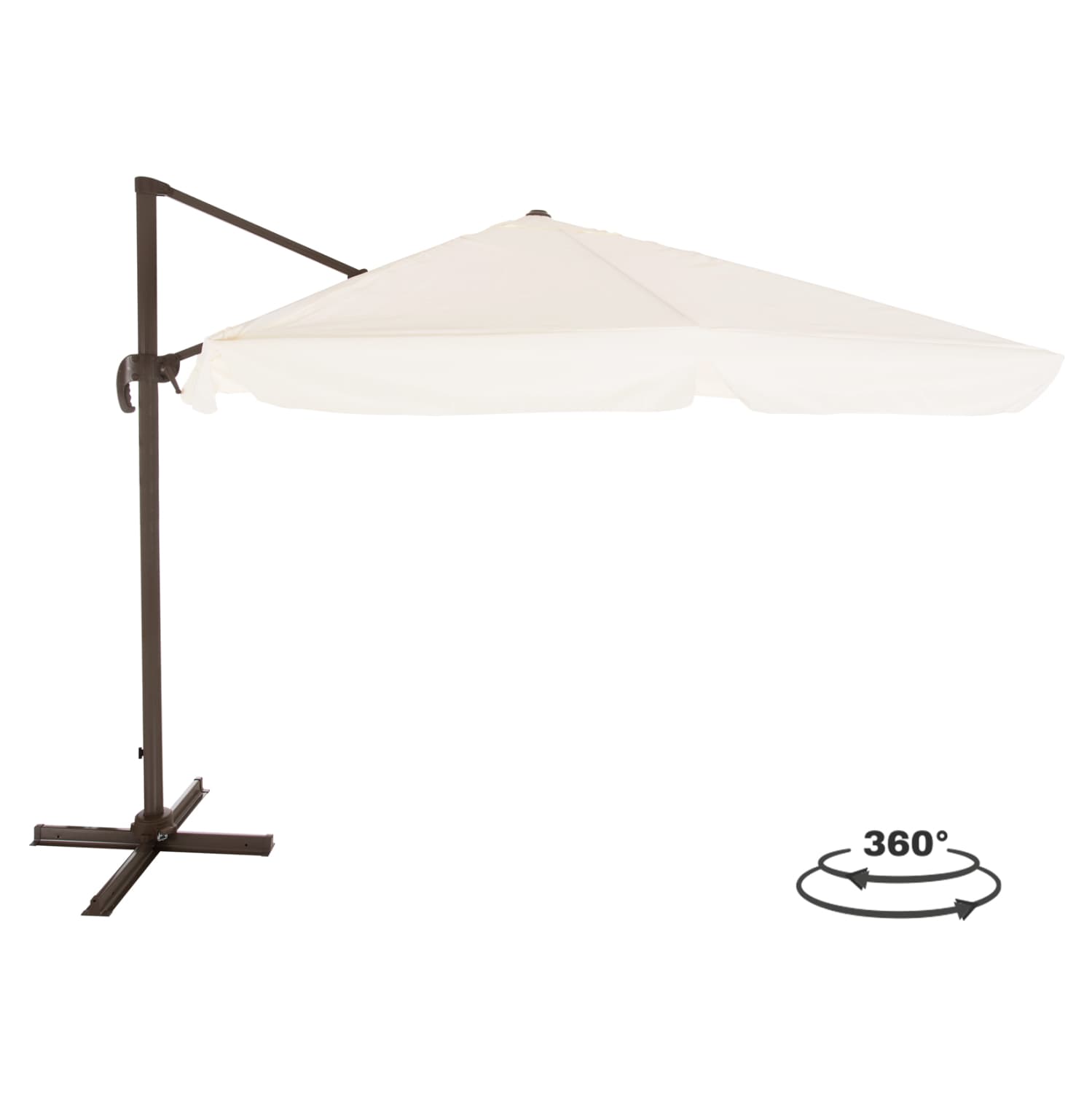 Umbrella SHADER Alu 3x3 360 degree with grey fabric