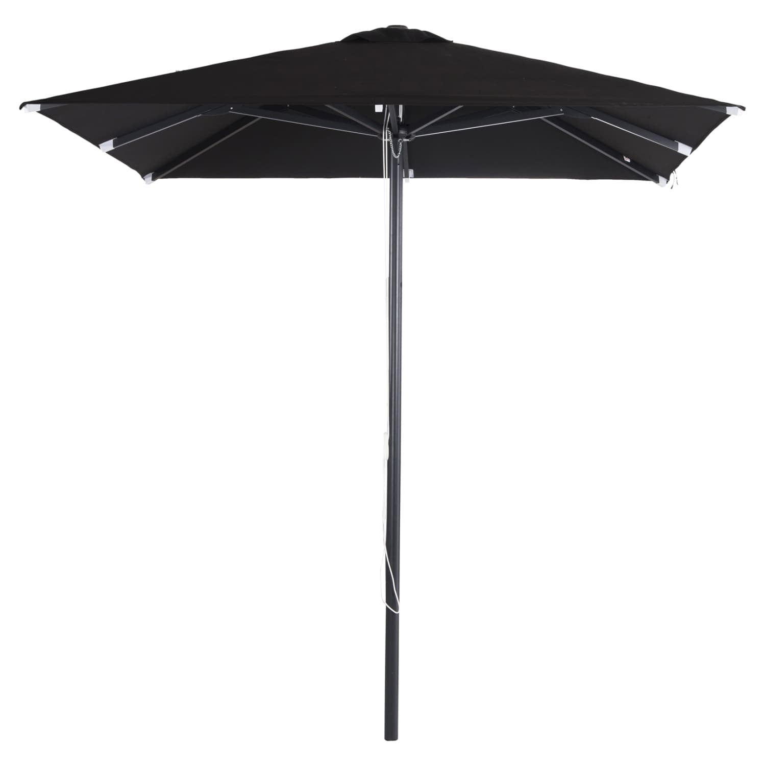 Professional Umbrella ALU 2.20x2.20 Black Fabric Acrylic 8rays