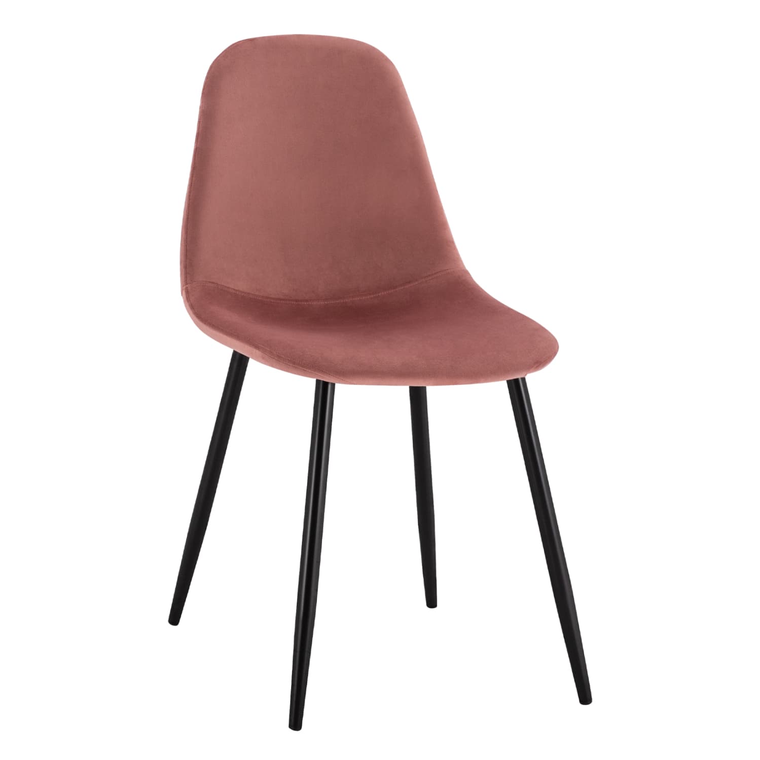 Стол за јадење Leonardo Velvet гнило јаболко со металични нозе 45x53x85 cm.
