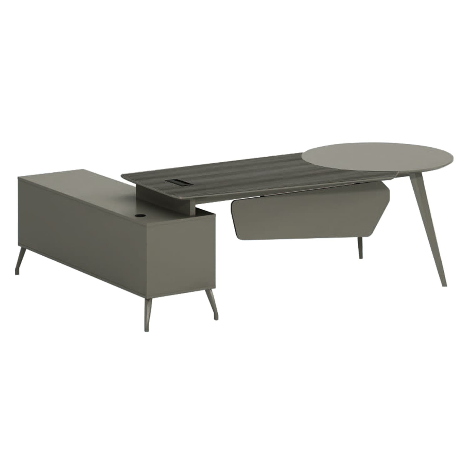 Професионален канцелариски Lux Series 237x160x75 Десен агол мока & пепел боја