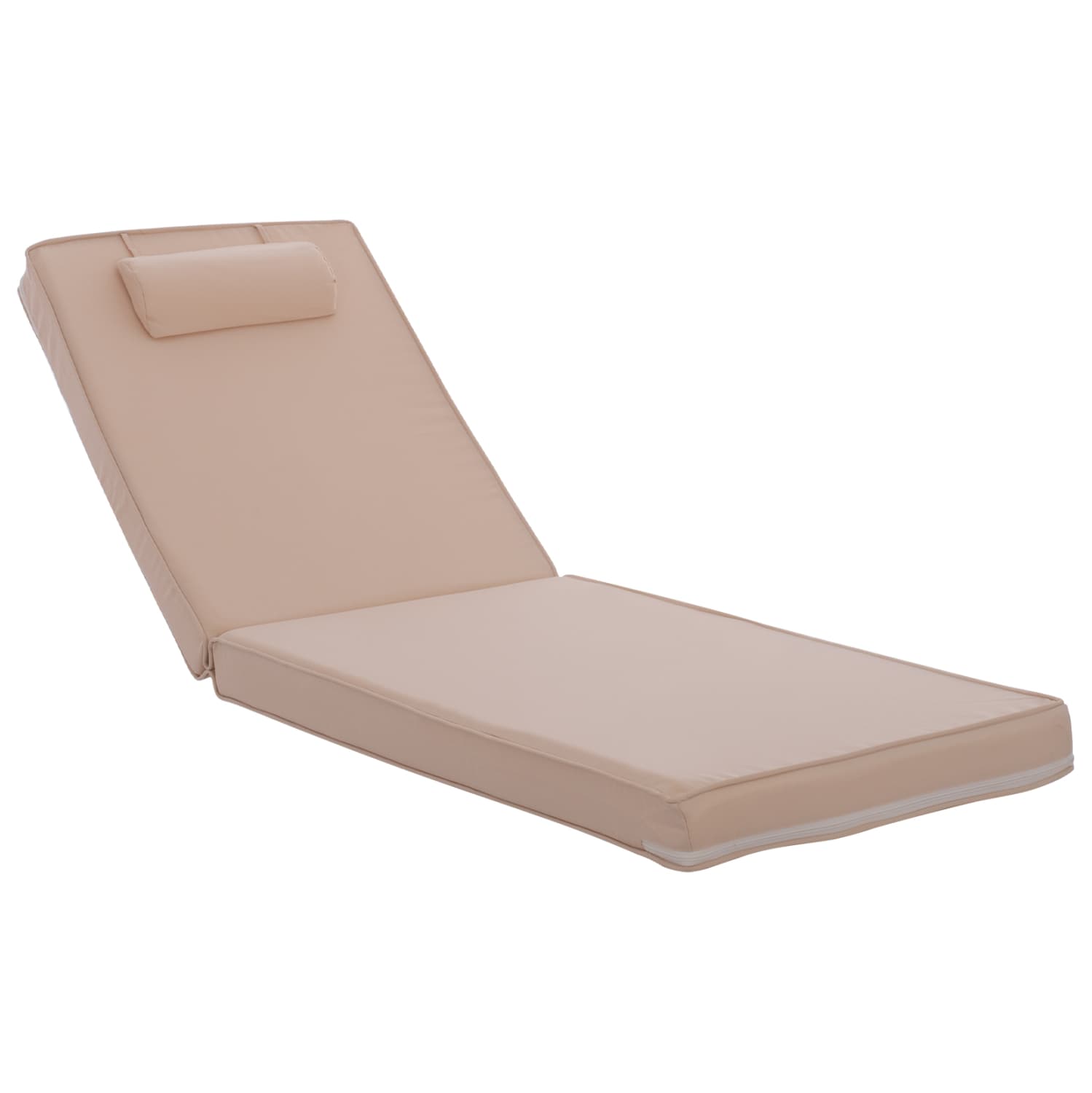 Sunbed Cushion Polyester Chios Beige 196(117+1+78)x58x8cm