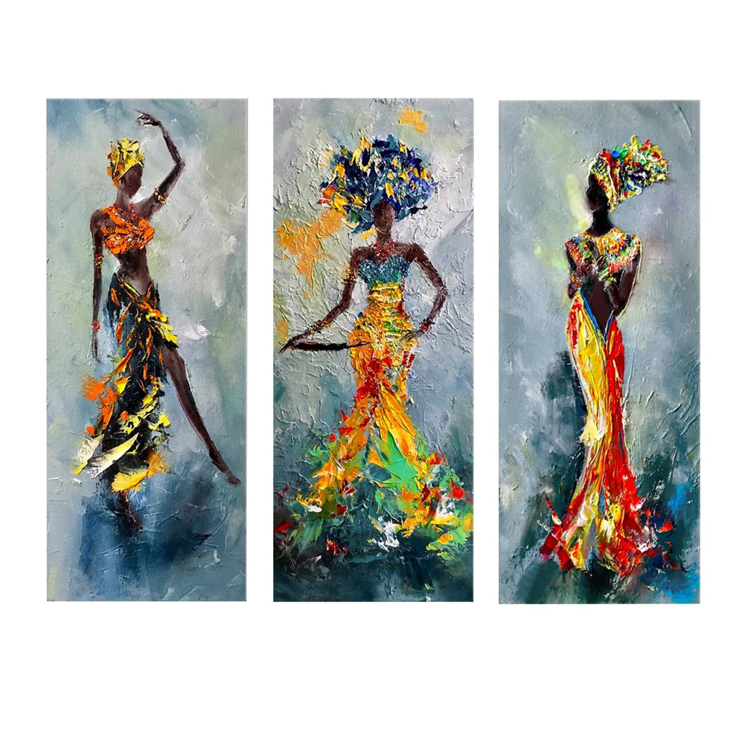 ПЛАТНО MDF AFRICAN GIRL IN COLORFUL DRESS 60X0,3X50 cm.