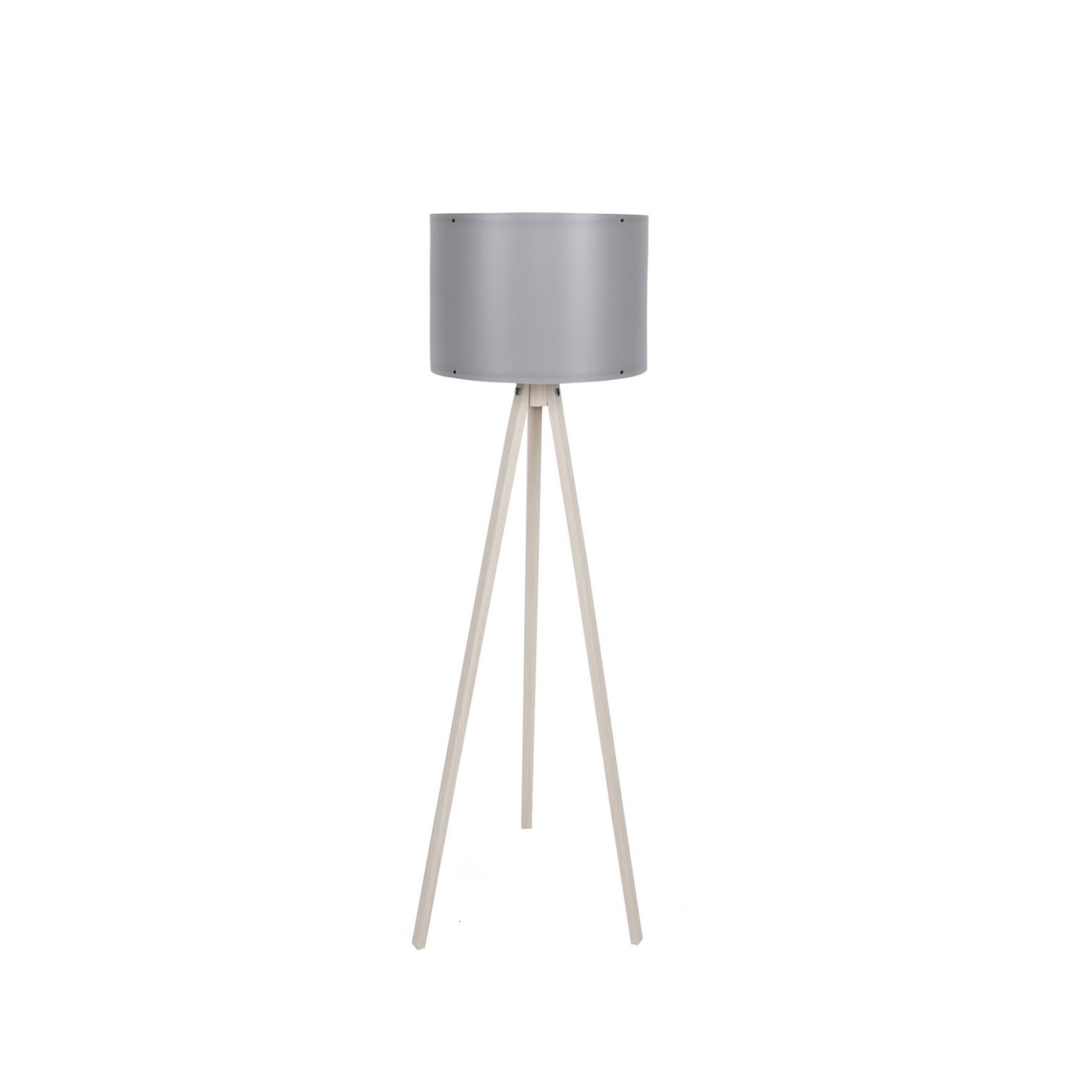 ПОДНА СВЕТИЛКА ЕКРУ И СИВА Φ38x145cm