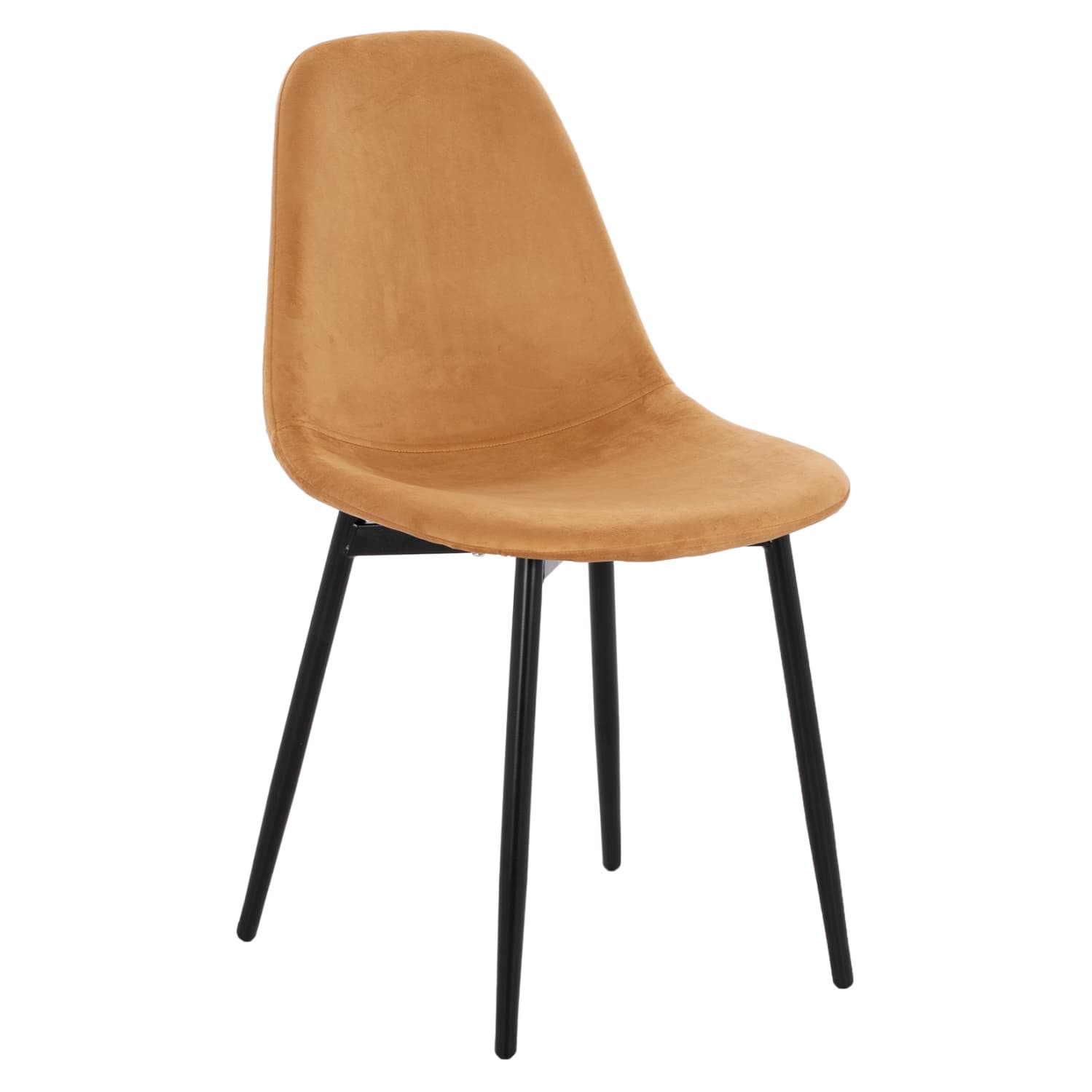 СТОЛ LEONARDO VELVET GOLD СО МЕТАЛНИ НОЗЕ 45x47x87Y cm.