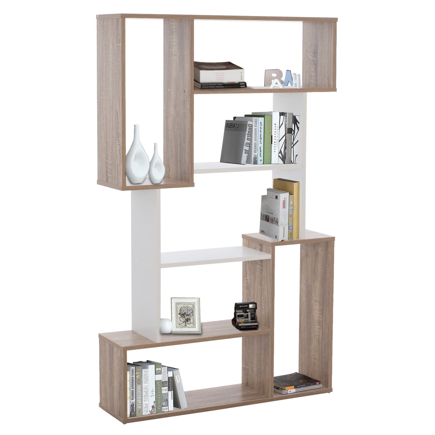 ПОЛИЦА ЗА КНИГИ SHAY 85X22X140 БЕЛА