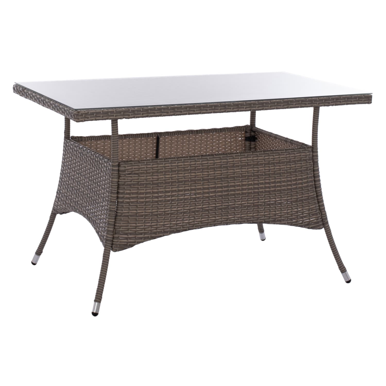 МАСА МЕТАЛНА MILITARY RATTAN СИВА 120x70x75Υ cm