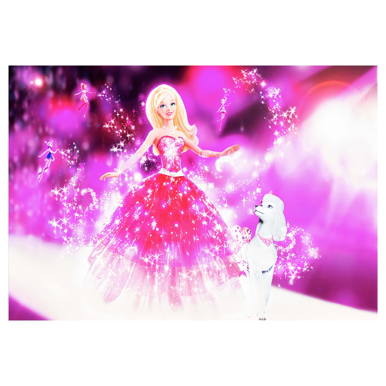 120Χ180cm, kids carpet in pink, doll, with fringes
