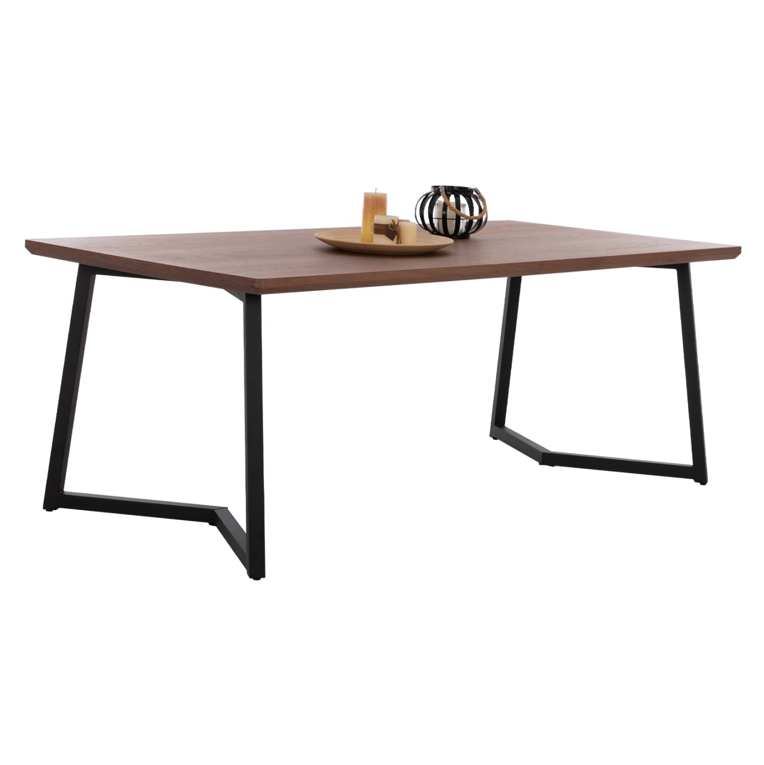МАСА ЗА ЈАДЕЊЕ JAY MDF ВРВОТ ОРЕВ ФУРНИР МЕТАЛНИ НОЗЕ 200x100x75H