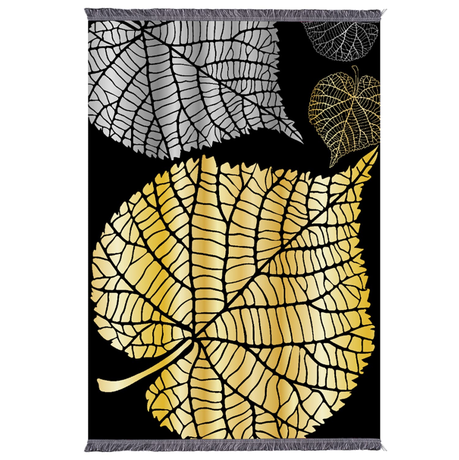 LIVING ROOM CARPET WITH FRINGES JOSIANE LEAVES 180X280