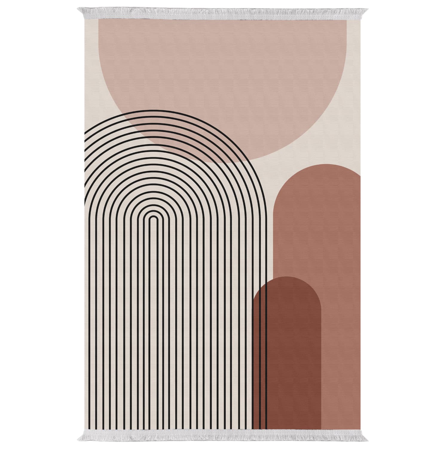 LIVING ROOM CARPET WITH FRINGES JOSIANE MULTICOLOR 120X170