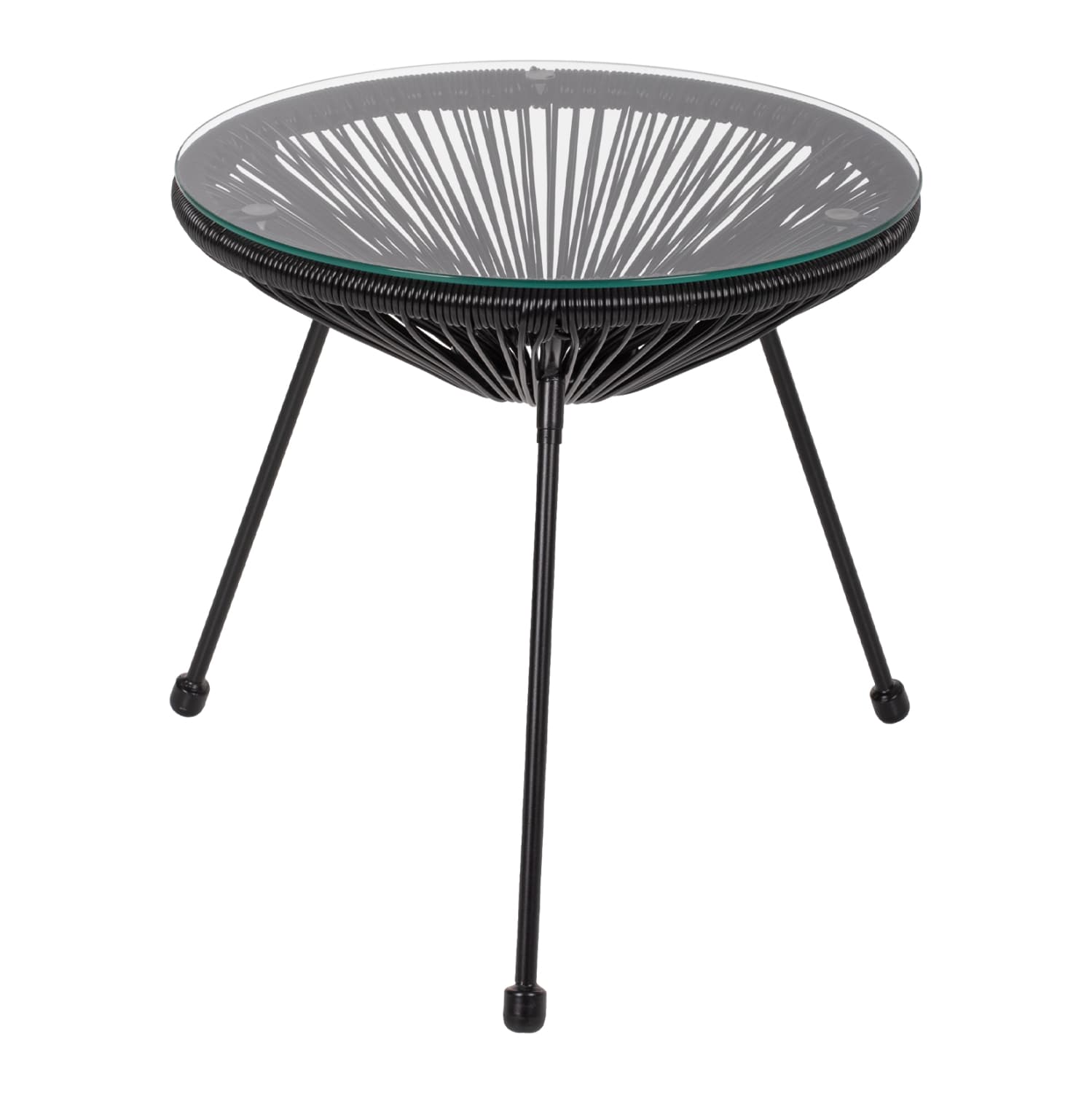 НАТКАСНА ACAPULCO PROFESSIONAL ЦРНА МЕТАЛНА И ЦРНА РАТАН D47x45Hcm.