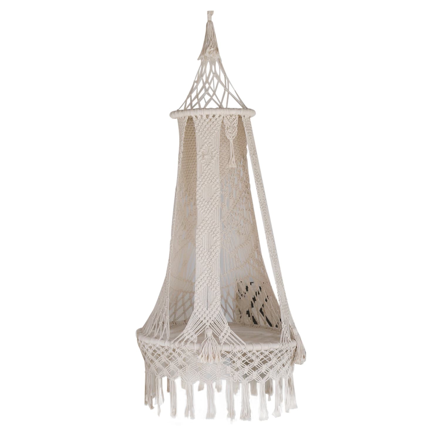 HAMMOCK ECRU ROPE MACRAME Φ80X150Η