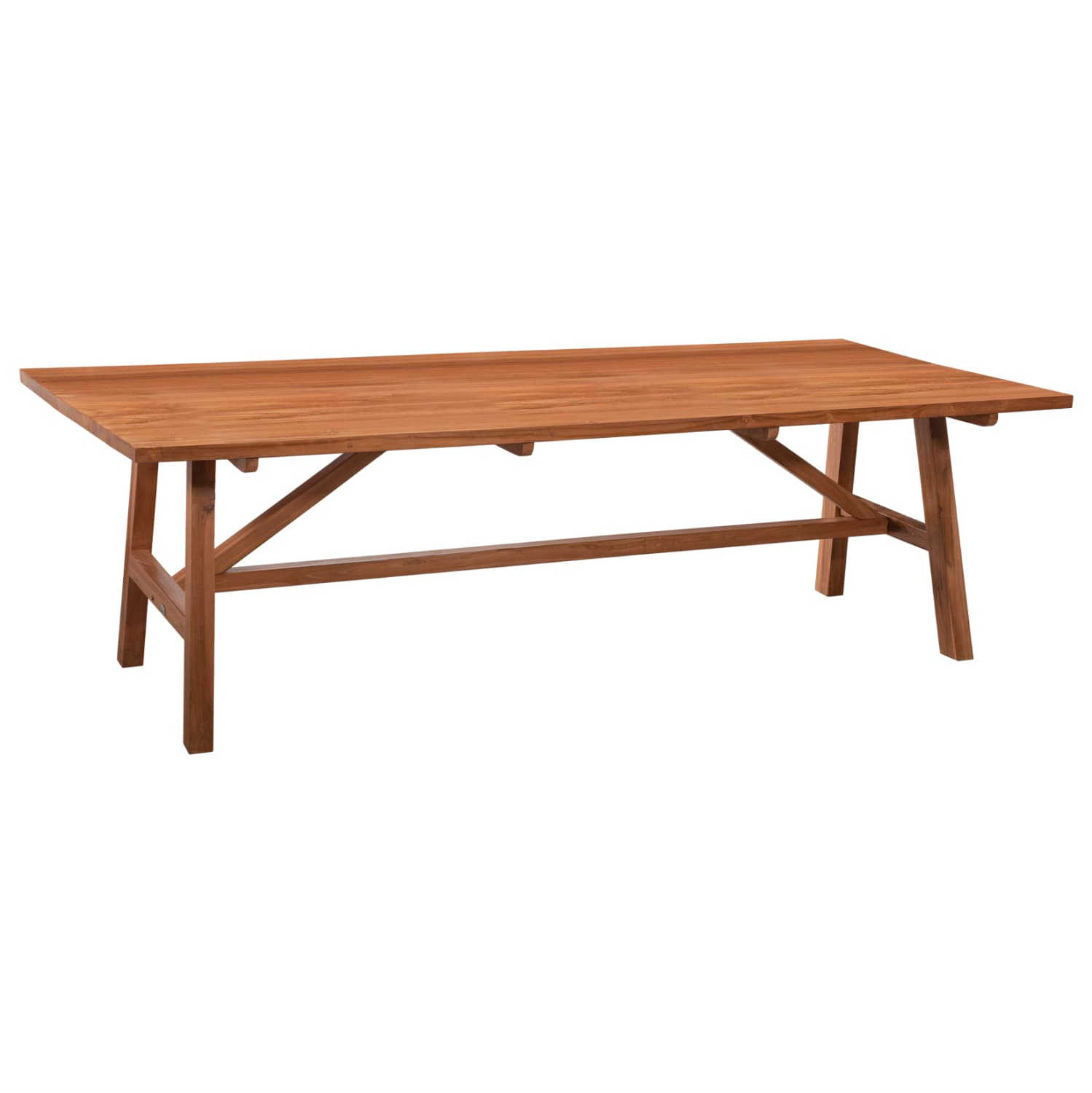МАСА ЗА ЈАДЕЊЕ GROOVE ВО ОРЕХОВНА БОЈА НАПРАВЕНА ОД ТИКОВО ДРВО 260x120x79,5Hcm.