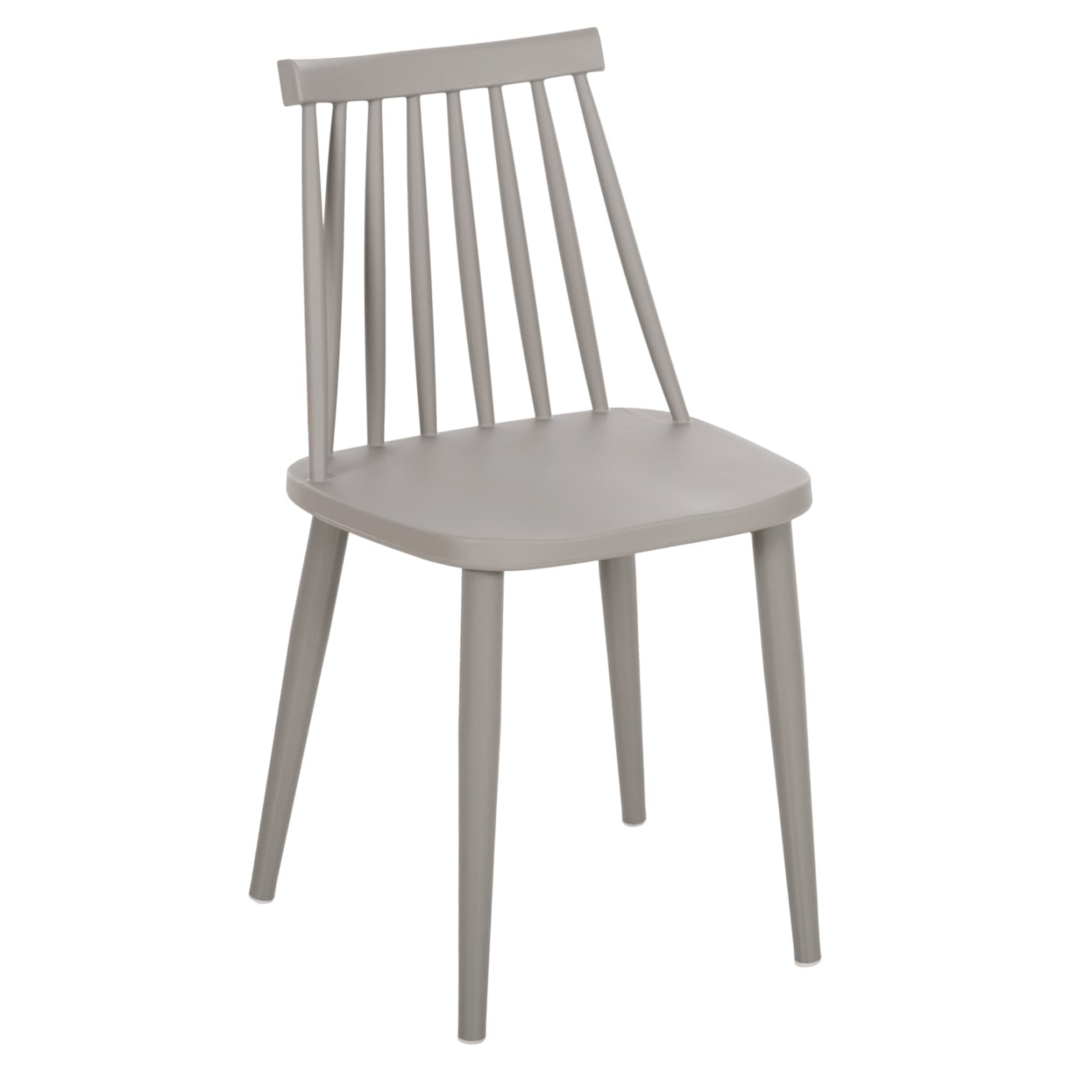 Dining Chair Vanessa GREY with metallic GREY legs 42.5x44x81H cm.