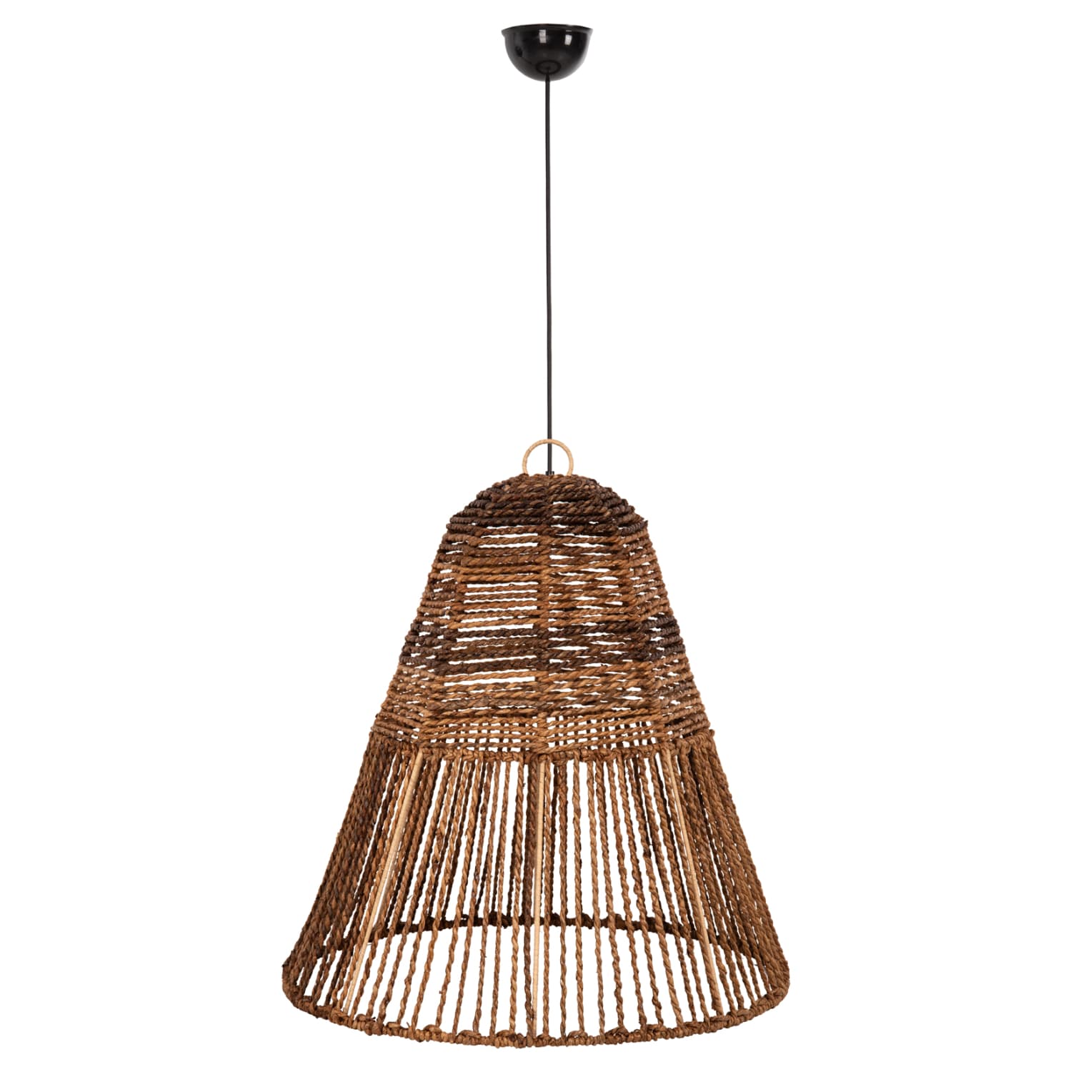 CEILING PENDANT LAMP DRIED BANANA TREE FIBERS IN BROWN COLOR Φ61x61-156Hcm.