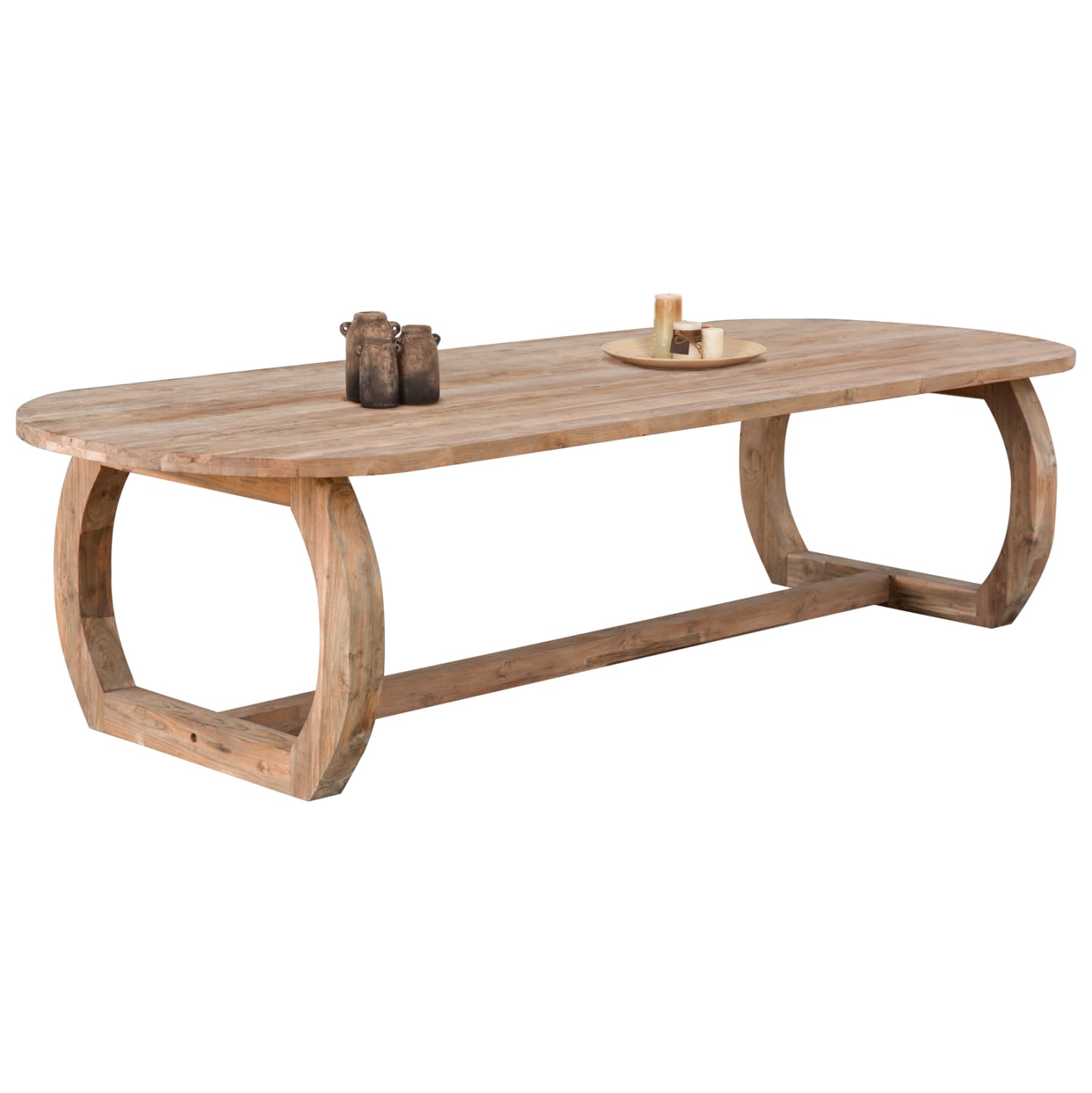 ТРАПЕЗАРИСКА МАСА LEE МАСИВНО РЕЦИКЛИРАНО TEAK ДРВО ВО ПРИРОДНА БОЈА 320x120x78Hcm.