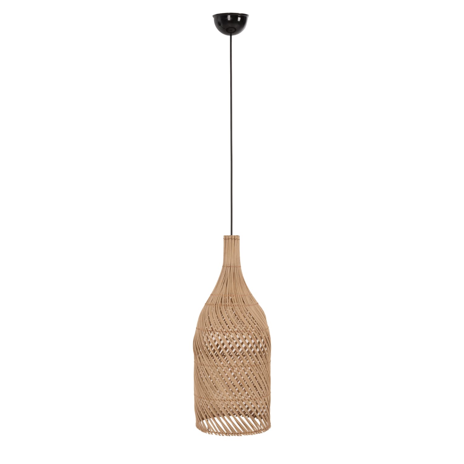 ВИСИЛКА СВЕТИЛКА CARBOY ОД ПРИРОДЕН РАТАН ВО ПРИРОДНА БОЈА Φ28x163.5Hcm.