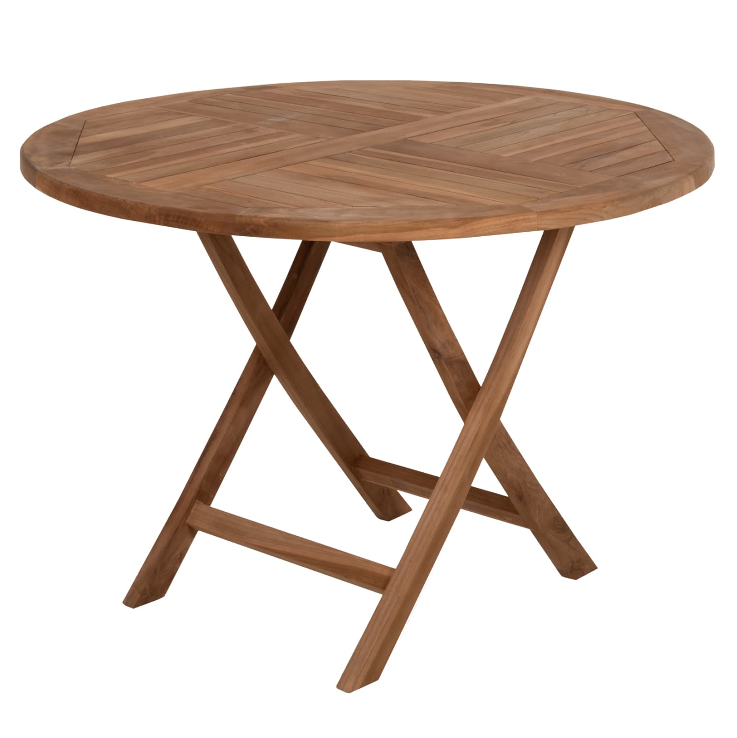 ТКАЕЛНА МАСА СКЛОПЛИВА KENDALL ОД ДРВО TEAK ВО ПРИРОДНА БОЈА Φ106x73,5Hcm.