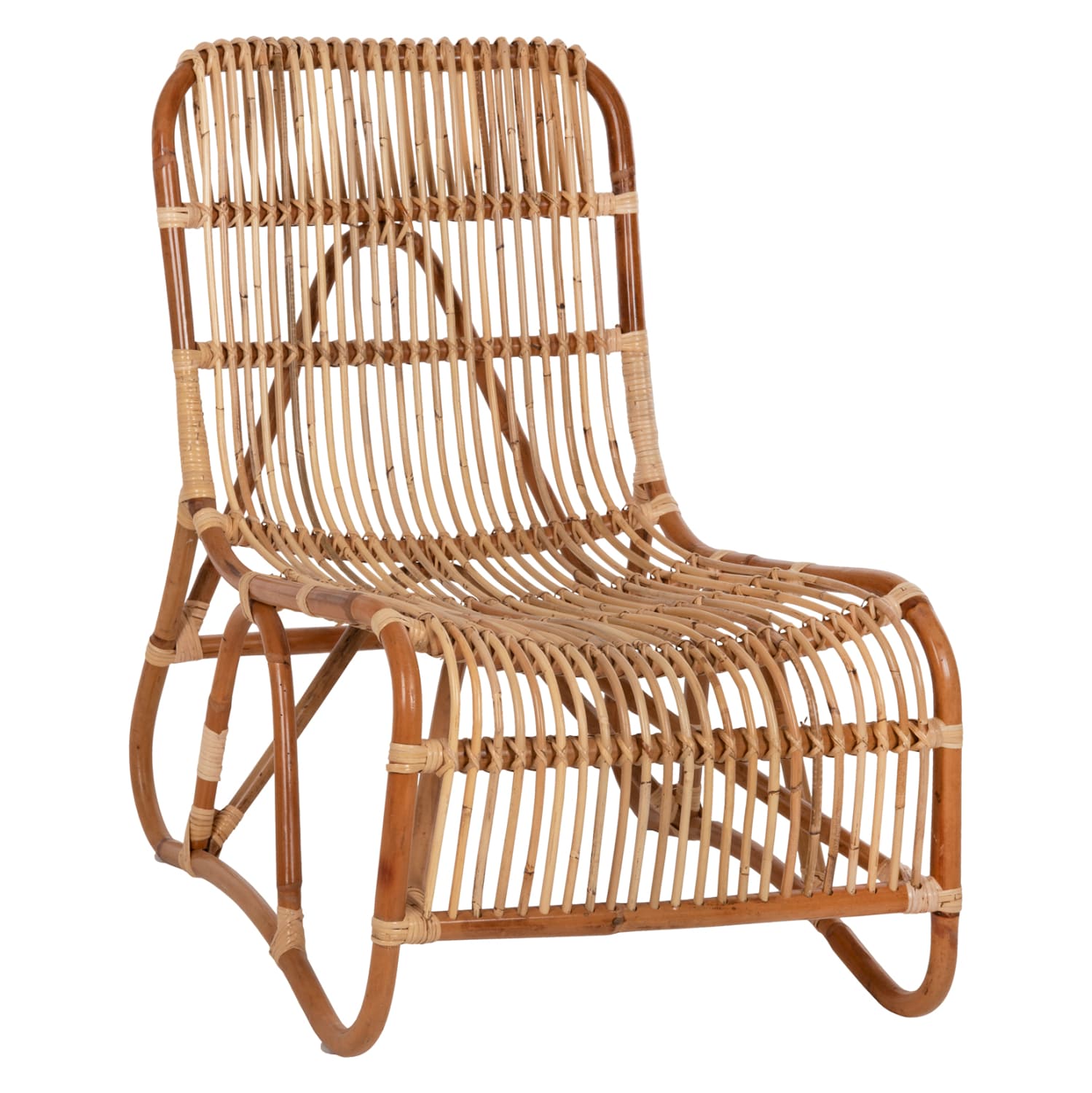 OUTDOOR ARMCHAIR BRONNY RATTAN IN NATURAL COLOR 60x82x92Hcm.