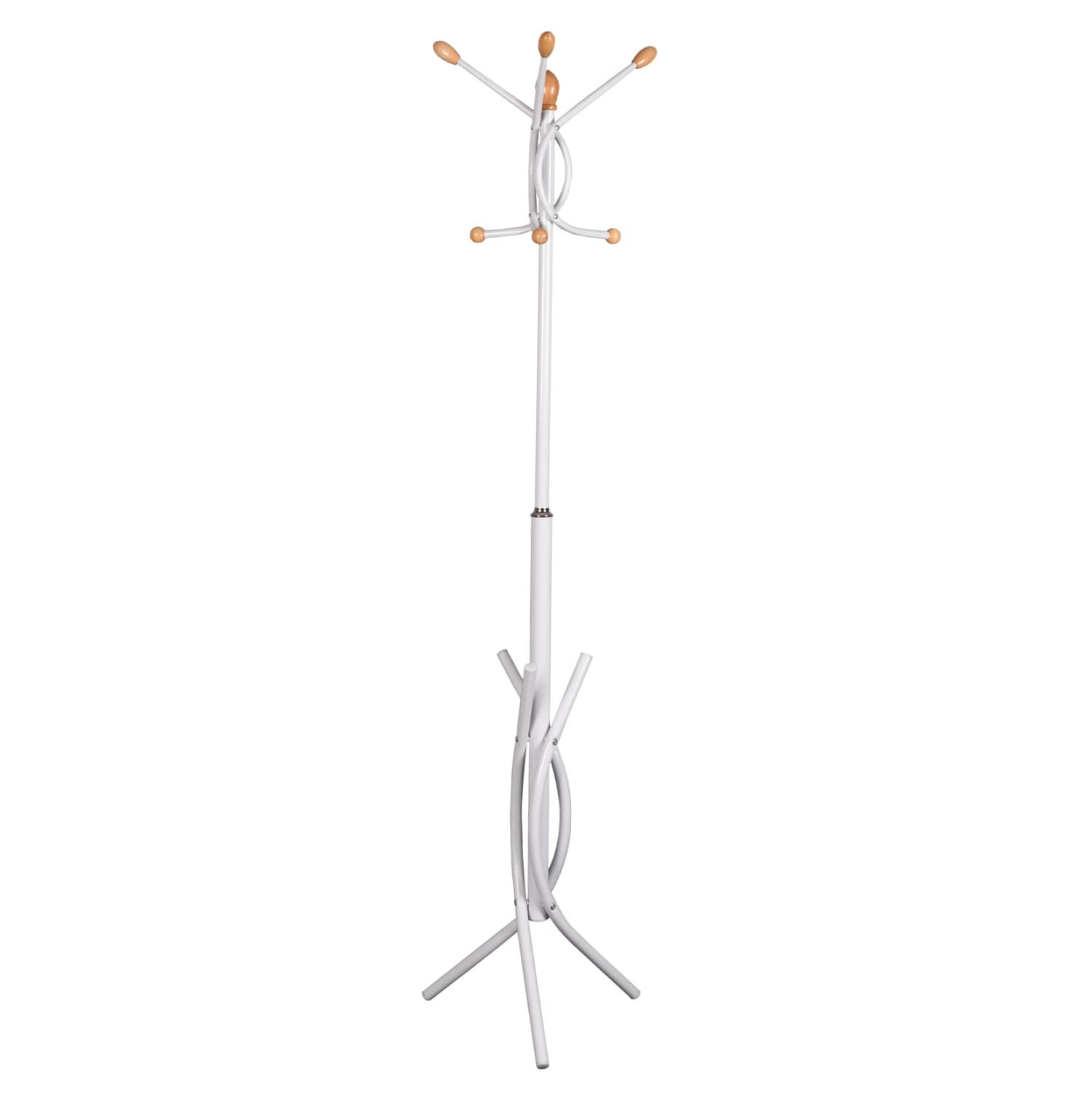 FLOOR STANDING HANGER METALLIC IN WHITE COLOR-7 HANGING POSITIONS 41x41x176Hcm.