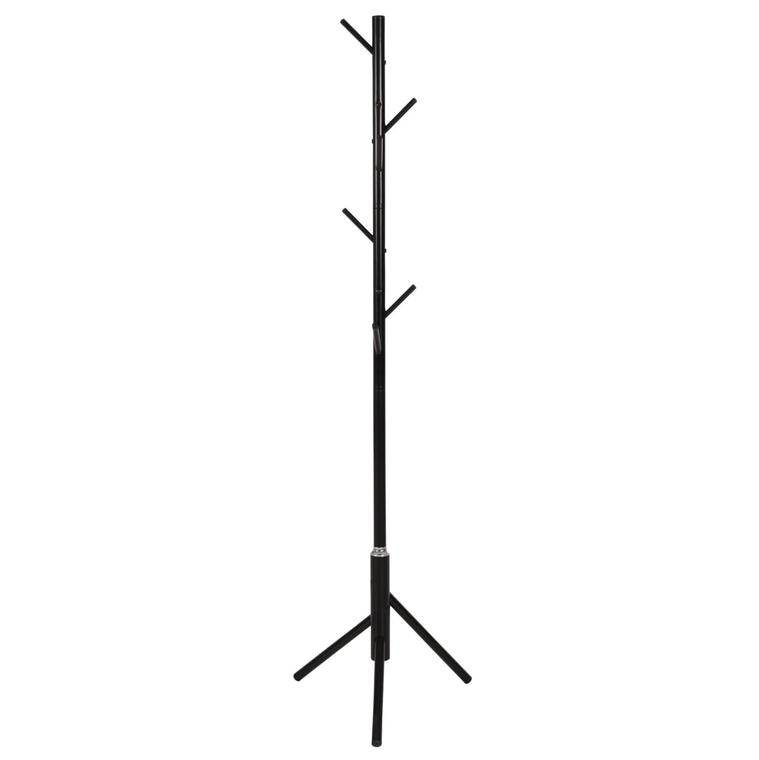 FLOOR STANDING HANGER METALLIC IN BLACK COLOR-8 HANGING POSITIONS 48x48x173Hcm.