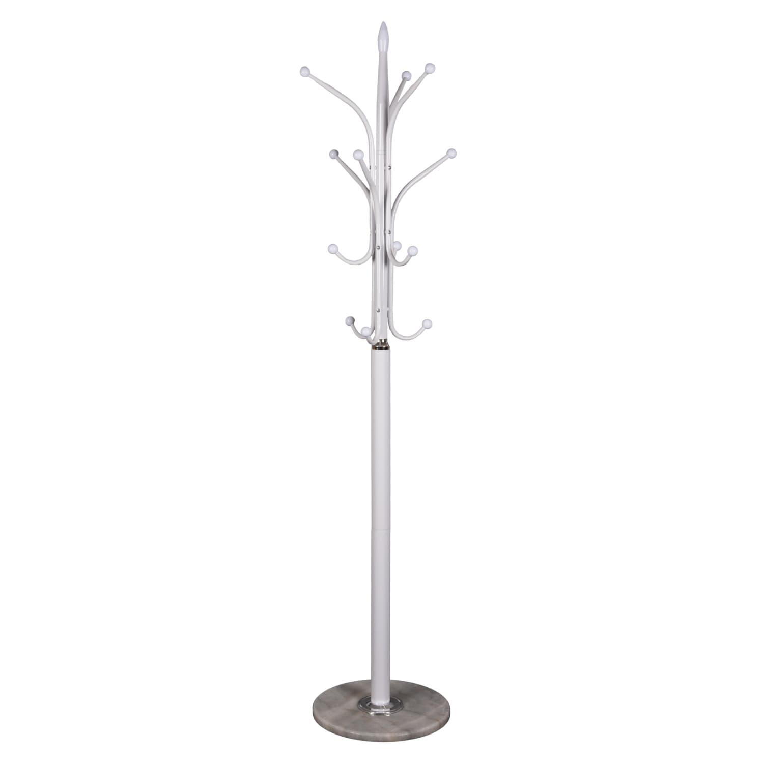 FLOOR STANDING HANGER METALLIC 13 HANGING POSITIONS-WHITE Φ37x180Hcm.