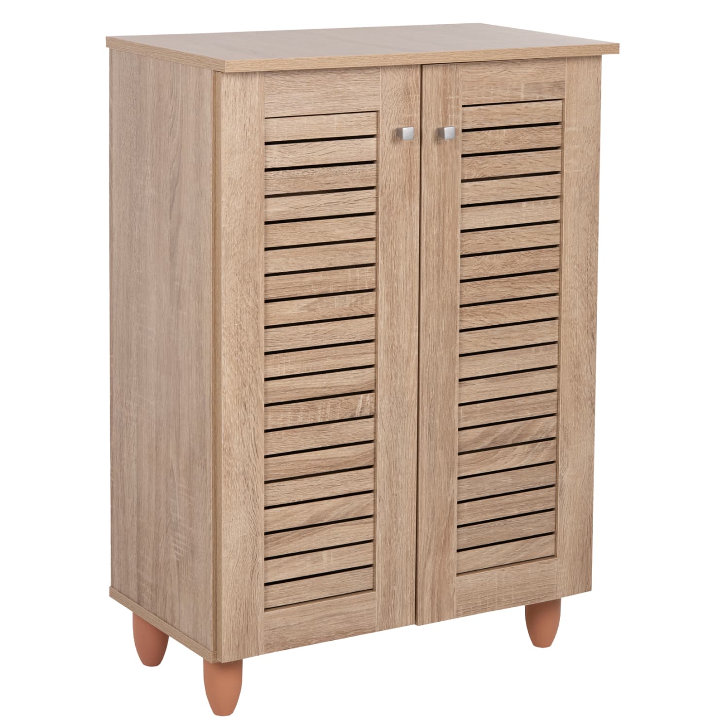 SHOE CABINET PROLLY MELAMINE IN SONAMA-2 DOORS-4 SHELVES 60x34x88Hcm.
