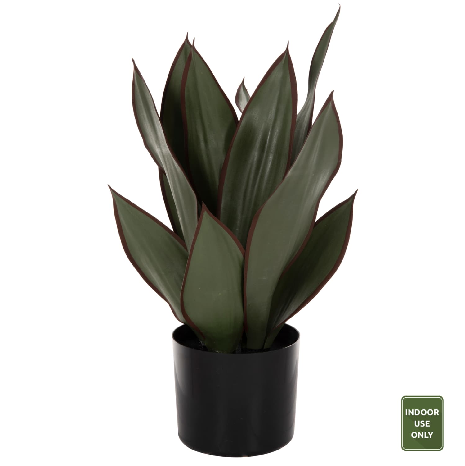 DECORATIVE SYNTHETIC PLANT IN POT BROADLEAF SANSEVIERIA Φ14x12-51Υεκ.
